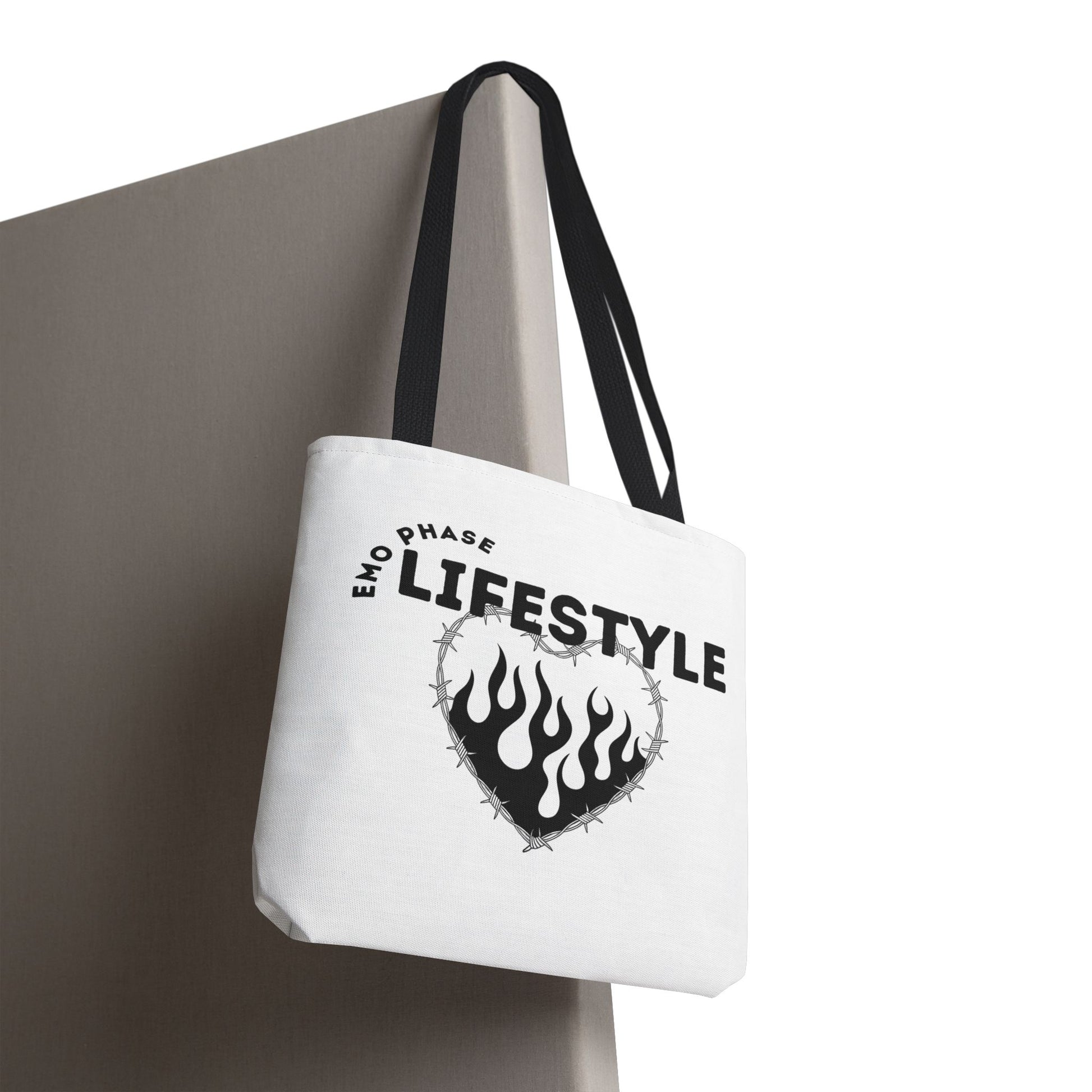 Emo Phase Lifestyle – Emotional Era Tote Bag - AOP, Fun and Stylish, Perfect for Music Lovers, Gift for Friends, Everyday Use, Beach Bag, Eco-Friendly - Mixtape Hearts