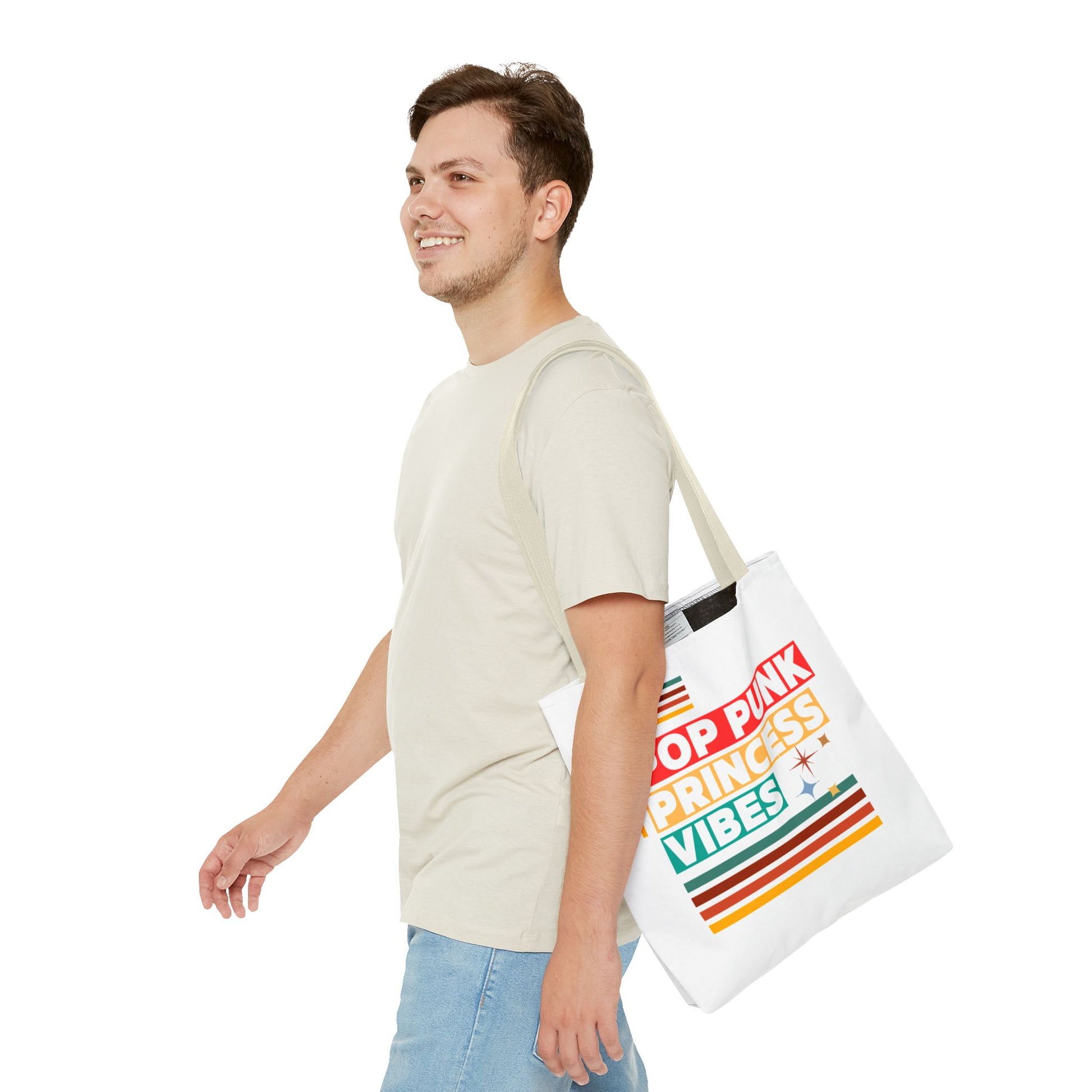 Pop Punk Princess Vibes – Loud & Cute Tote Bag– Emotional Era Tote Bag - AOP, Fun and Stylish, Perfect for Music Lovers, Gift for Friends, Everyday Use, Beach Bag, Eco-Friendly - Mixtape Hearts