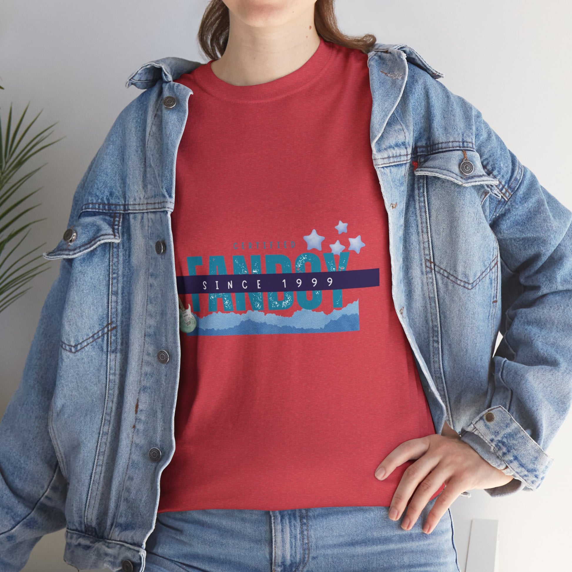 Certified Fanboy Since 1999 – Retro Pop Music Tee, Casual Tee, Graphic T-Shirt, Gift for Fans, Summer Wear, Everyday Comfort - Mixtape Hearts