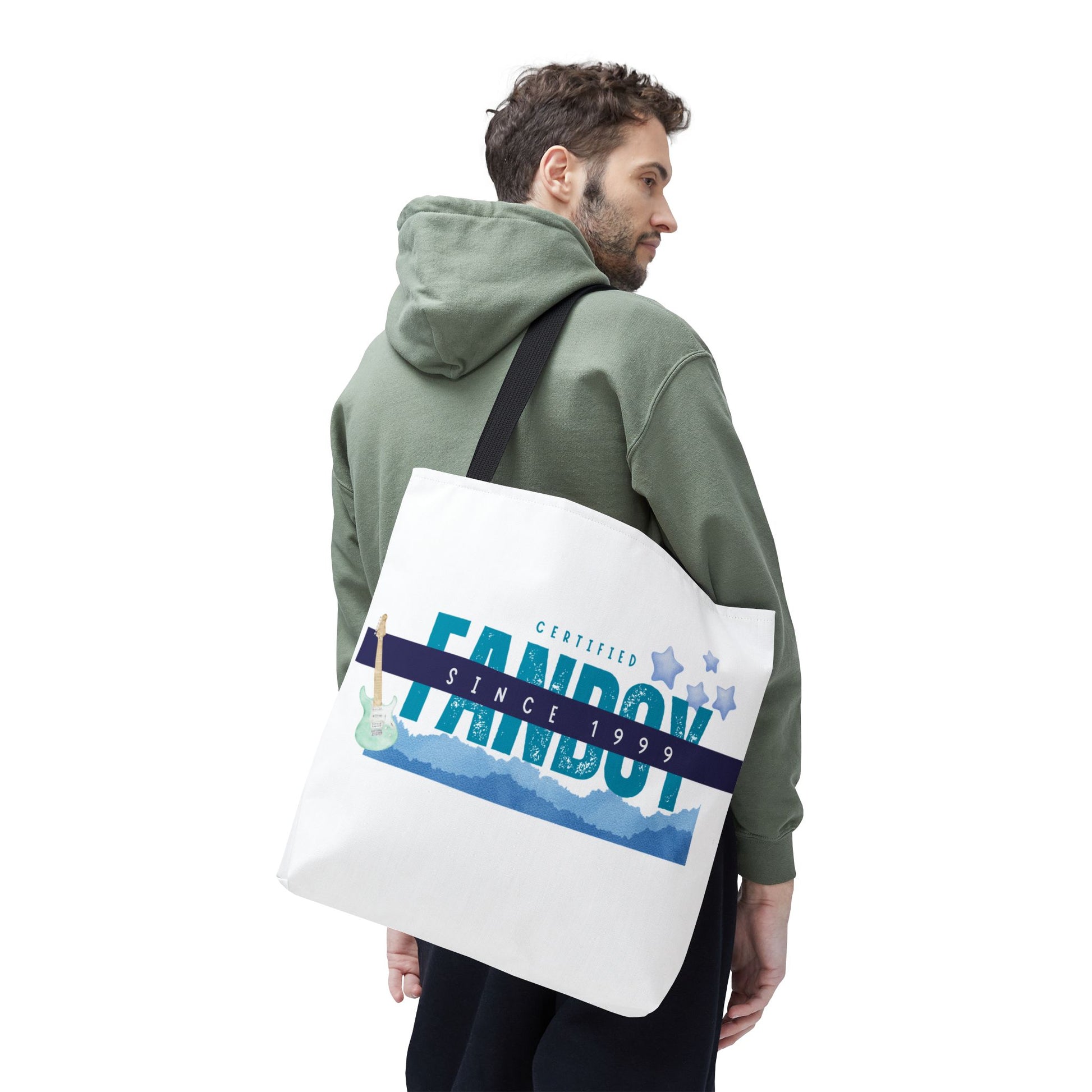 Certified Fanboy Since 1999 – Pop Music Tote Bag– Nostalgic Music Tote, Cute Tote, Gift for Fangirls, Fan Merchandise, Artsy Bag, AOP Design - Mixtape Hearts