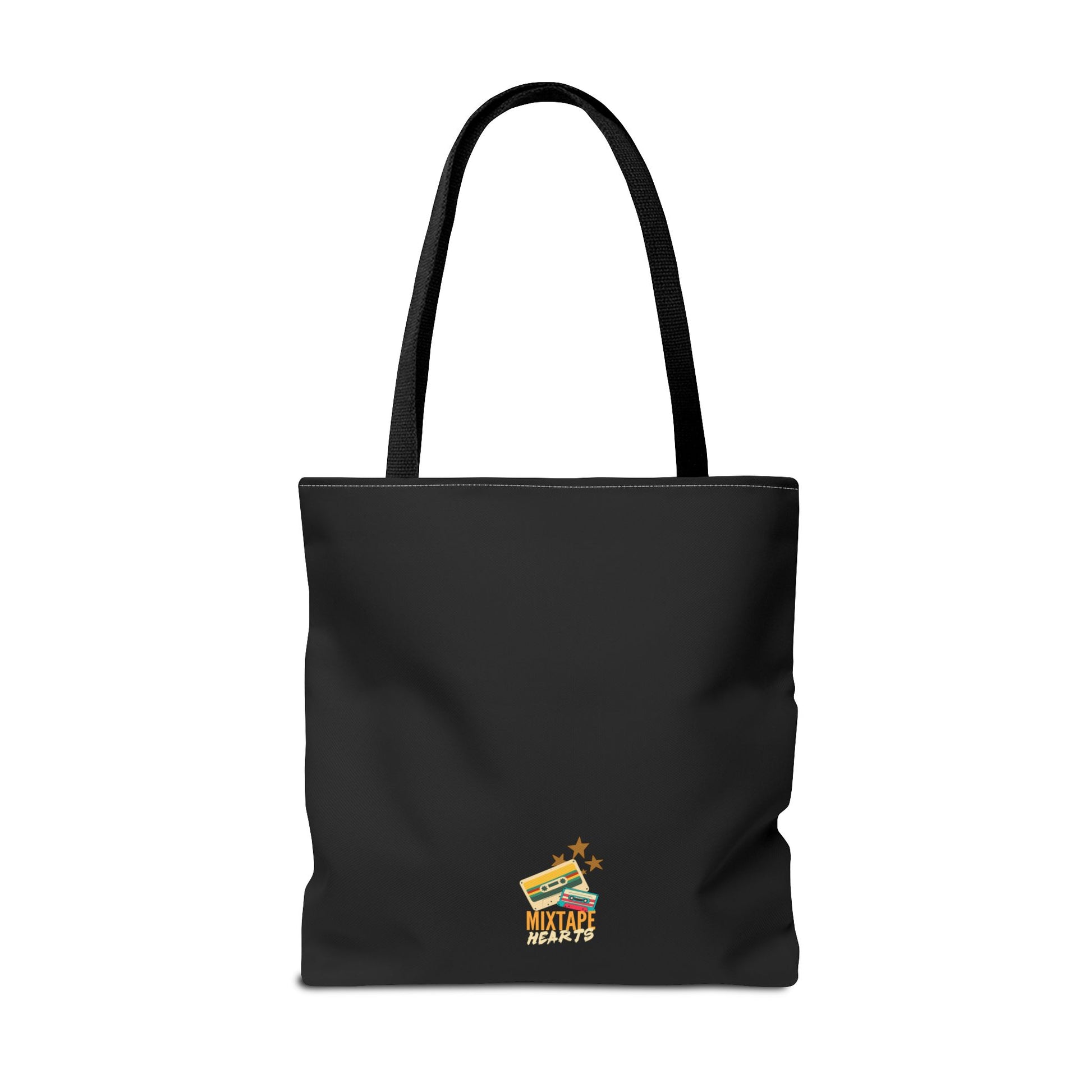 Raised on Boybands & Burnt CDs Tote Bag – Nostalgic Music Tote, Cute Tote, Gift for Fangirls, Fan Merchandise, Artsy Bag, AOP Design - Mixtape Hearts