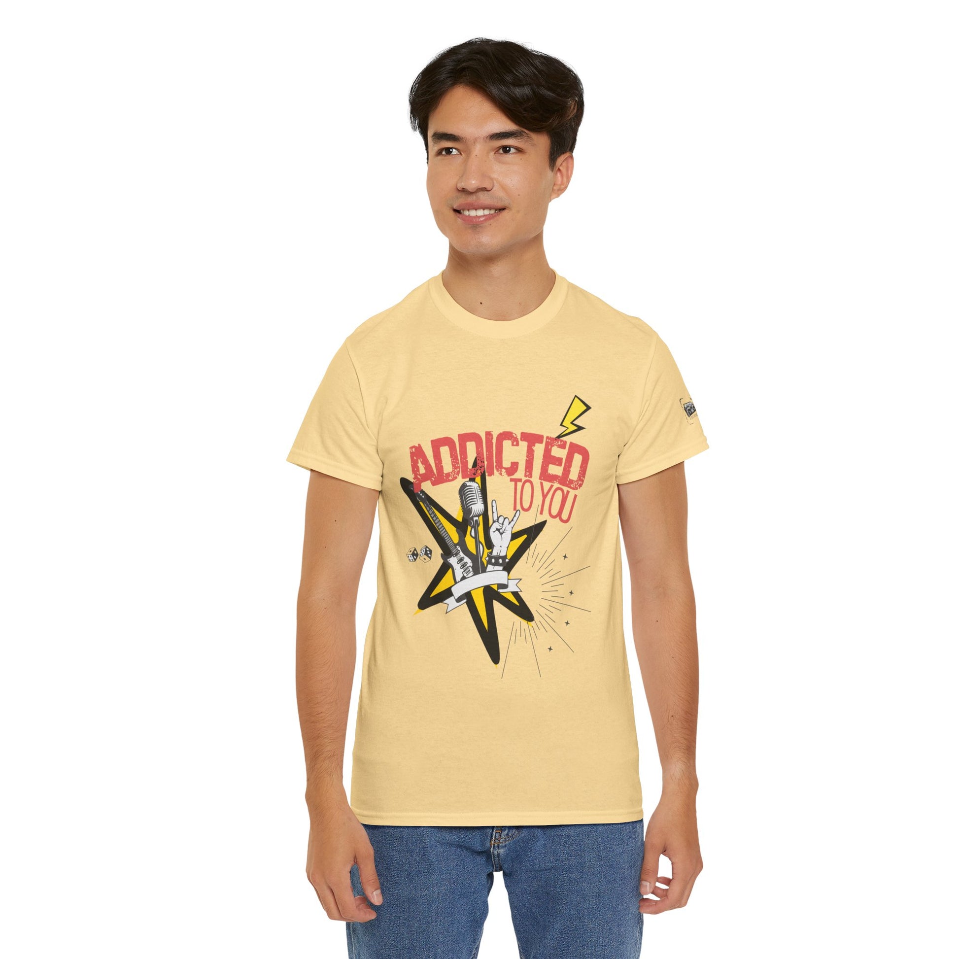 "Addicted to You" – Sad Songs & Soft Cotton Tee | Casual Graphic Tee, Gift for Music Lovers, Trendy Streetwear, Comfortable Everyday Wear, [...] - Mixtape Hearts