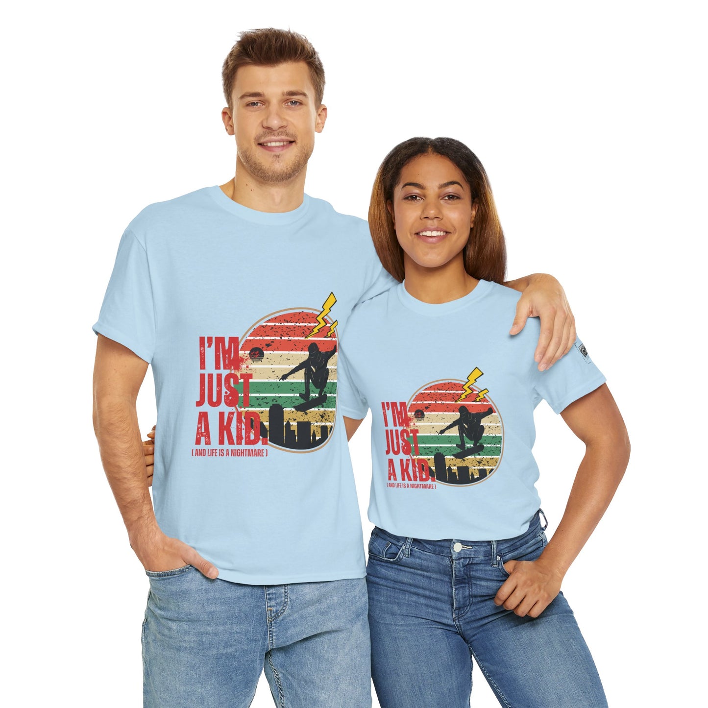 I’m Just a Kid T-Shirt – 2000s Pop Punk Graphic Tee Inspired by Simple Plan, Unisex Cotton T-Shirt, Gift for Young Explorers, Playful Design for All Ages - Mixtape Hearts
