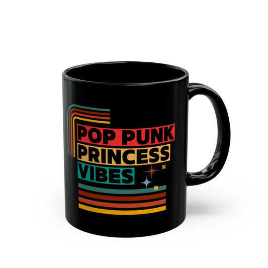 Pop Punk Princess Vibes – Y2K Scene Girl Mug– Retro Music Lover Mug- Perfect Gift for Music Lovers, Coffee Enthusiasts, Rock Music Fans, Birthday, Valentine's Day, Home Office Decor - Mixtape Hearts