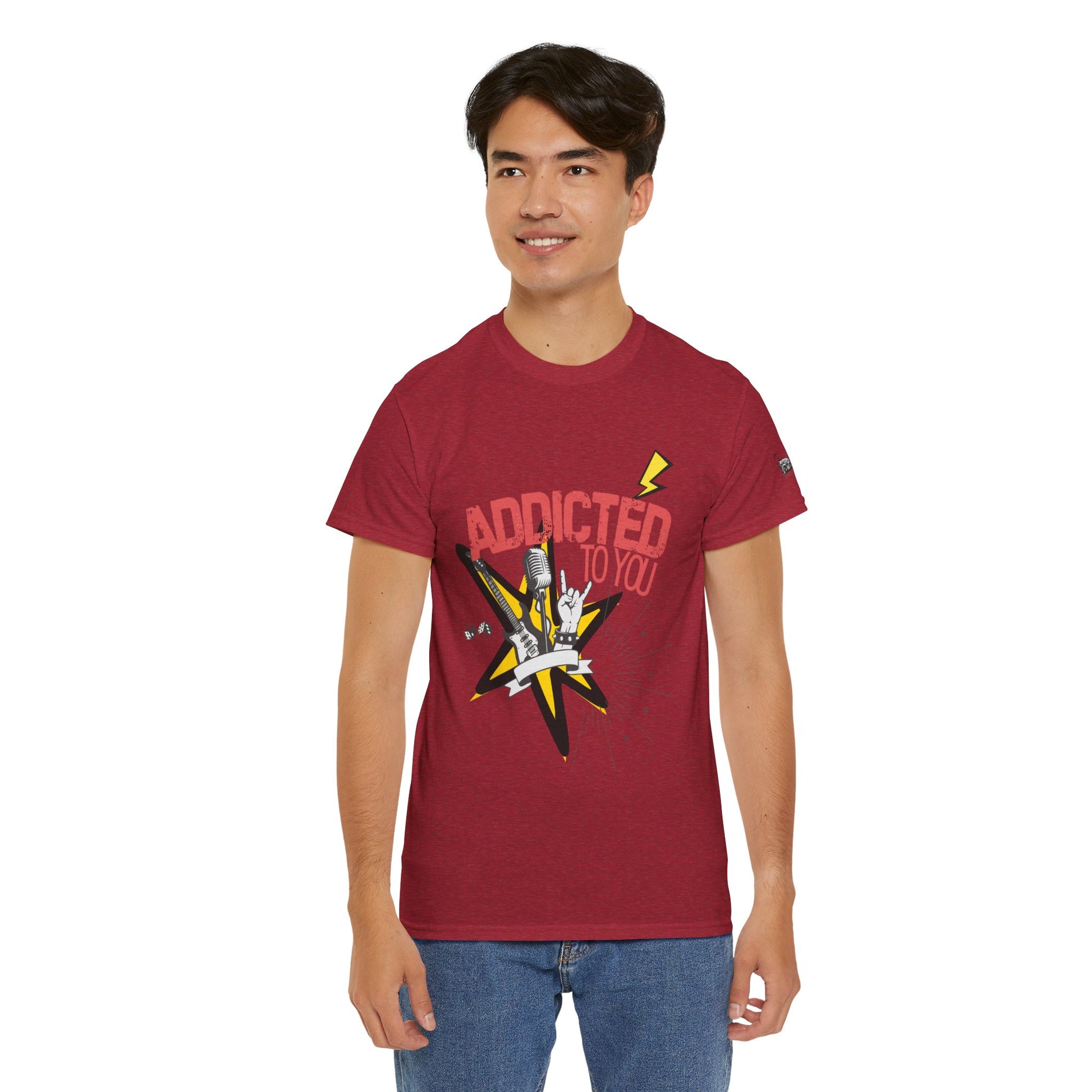 "Addicted to You" – Sad Songs & Soft Cotton Tee | Casual Graphic Tee, Gift for Music Lovers, Trendy Streetwear, Comfortable Everyday Wear, [...] - Mixtape Hearts