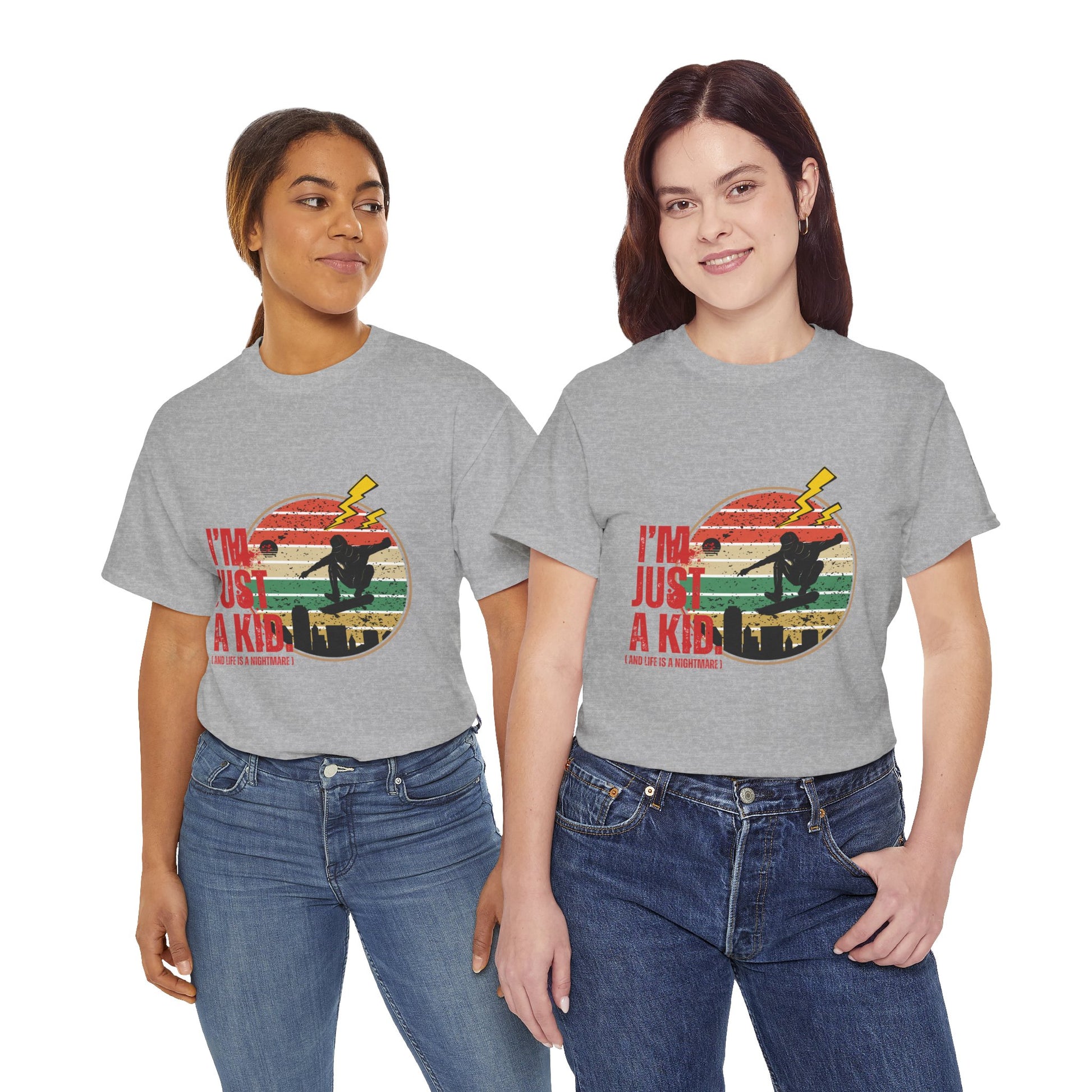 I’m Just a Kid T-Shirt – 2000s Pop Punk Graphic Tee Inspired by Simple Plan, Unisex Cotton T-Shirt, Gift for Young Explorers, Playful Design for All Ages - Mixtape Hearts
