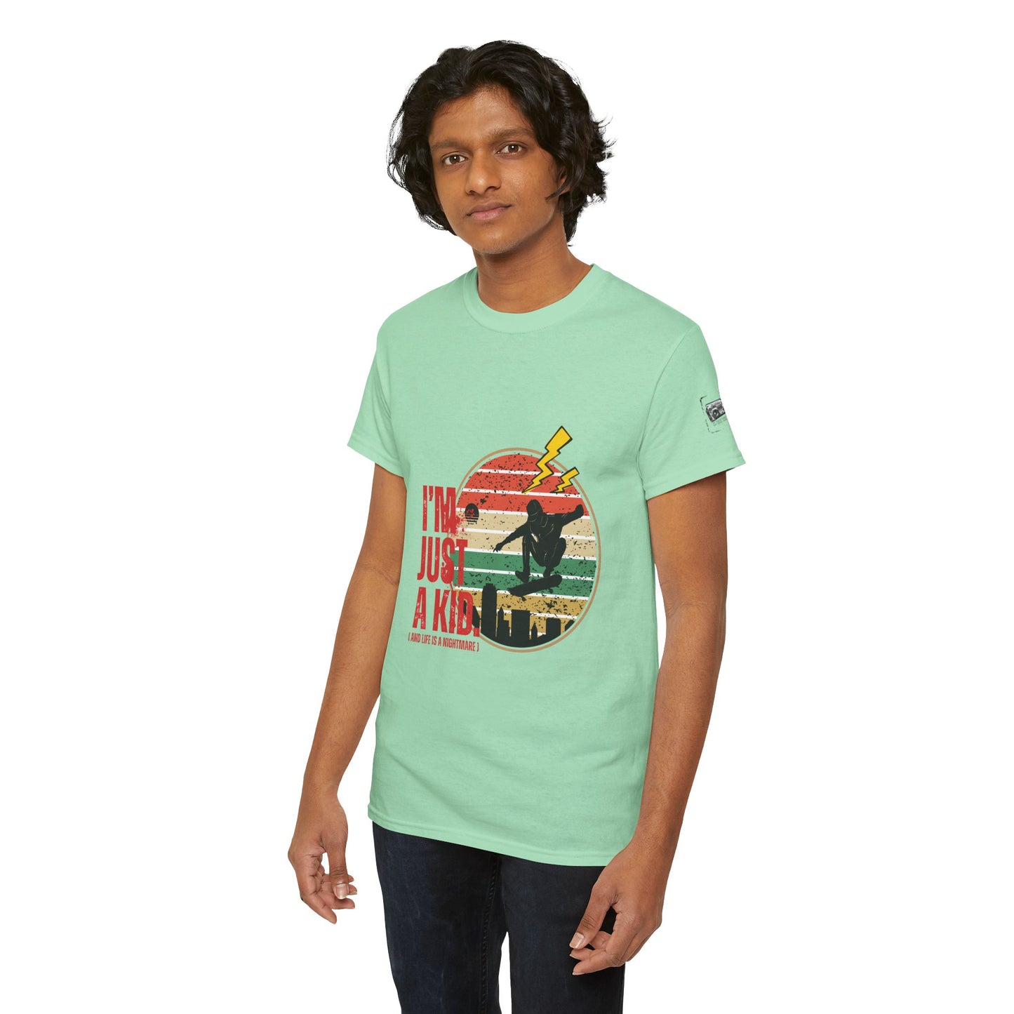 I’m Just a Kid T-Shirt – 2000s Pop Punk Graphic Tee Inspired by Simple Plan, Unisex Cotton T-Shirt, Gift for Young Explorers, Playful Design for All Ages - Mixtape Hearts