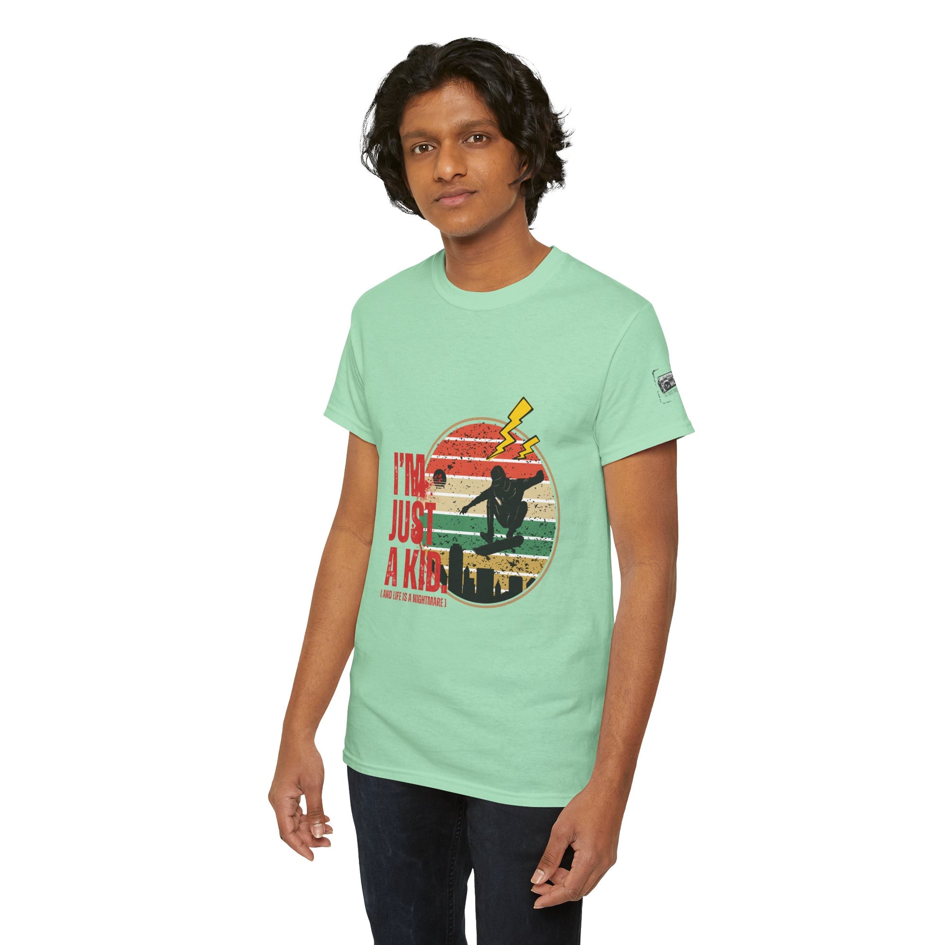I’m Just a Kid T-Shirt – 2000s Pop Punk Graphic Tee Inspired by Simple Plan, Unisex Cotton T-Shirt, Gift for Young Explorers, Playful Design for All Ages - Mixtape Hearts
