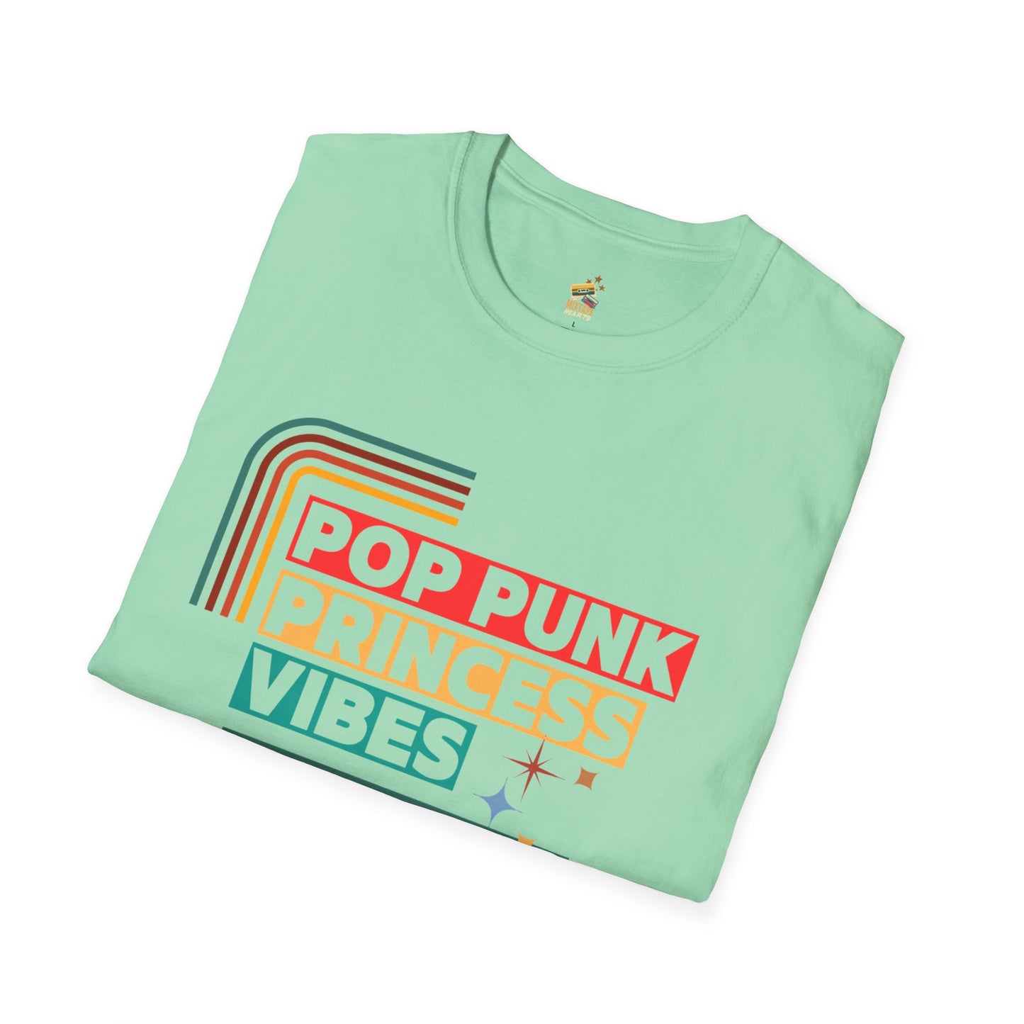 Pop Punk Princess Vibes – Graphic Tee for Alt Girls– Emotional Nostalgia T-Shirt – 90s Nostalgia Unisex Tee| Gift for Walkman Fans, Vintage Style Tee, Casual Wear, Concert Outfit, Unisex Apparel - Mixtape Hearts