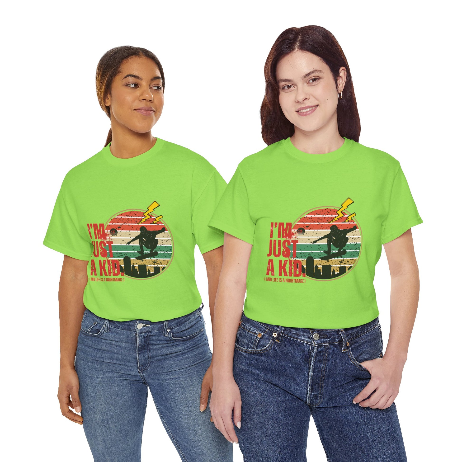 I’m Just a Kid T-Shirt – 2000s Pop Punk Graphic Tee Inspired by Simple Plan, Unisex Cotton T-Shirt, Gift for Young Explorers, Playful Design for All Ages - Mixtape Hearts