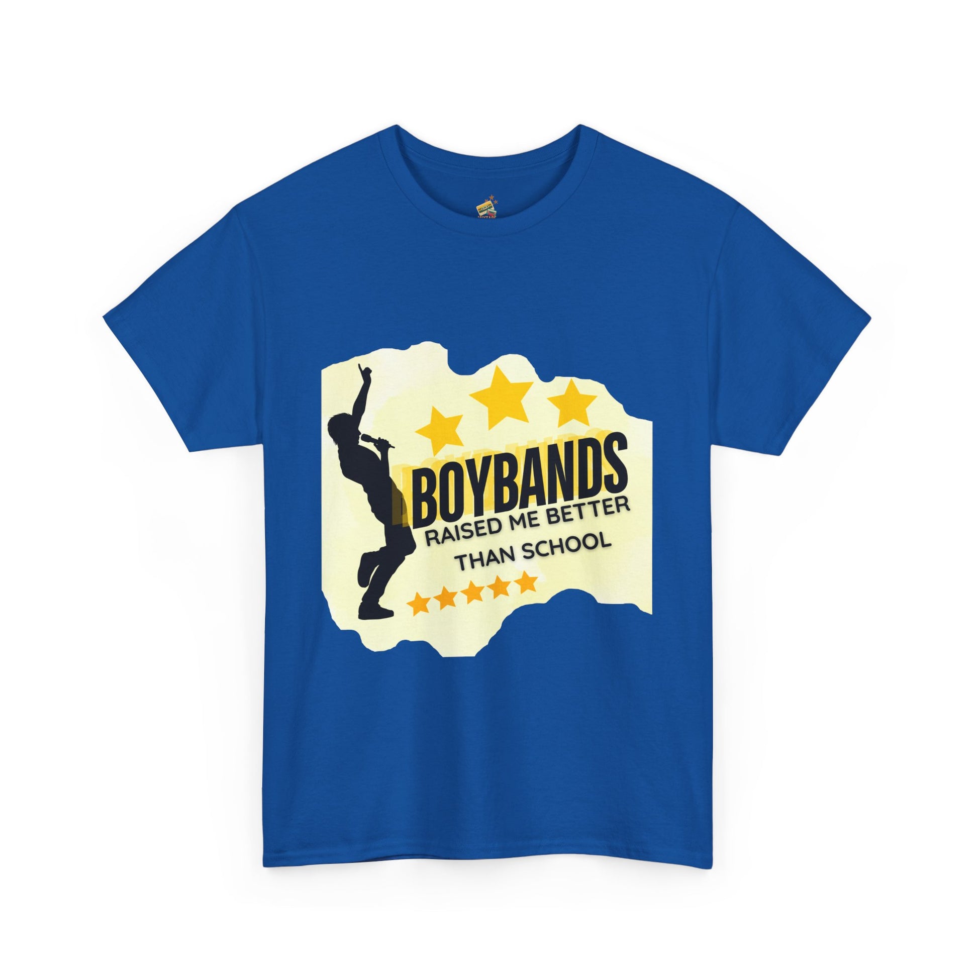 Boybands Raised Me Better Than School – Retro Fan Tee – Retro Pop Music Tee, Casual Tee, Graphic T-Shirt, Gift for Fans, Summer Wear, Everyday Comfort - Mixtape Hearts