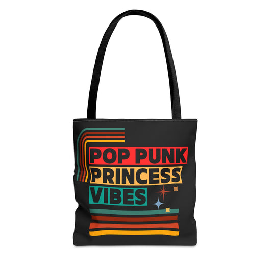 Pop Punk Princess Vibes – Loud & Cute Tote Bag – Emotional Era Tote Bag– Retro Music Tote – Pop Music Tote Bag – Nostalgic Music Tote - Mixtape Hearts
