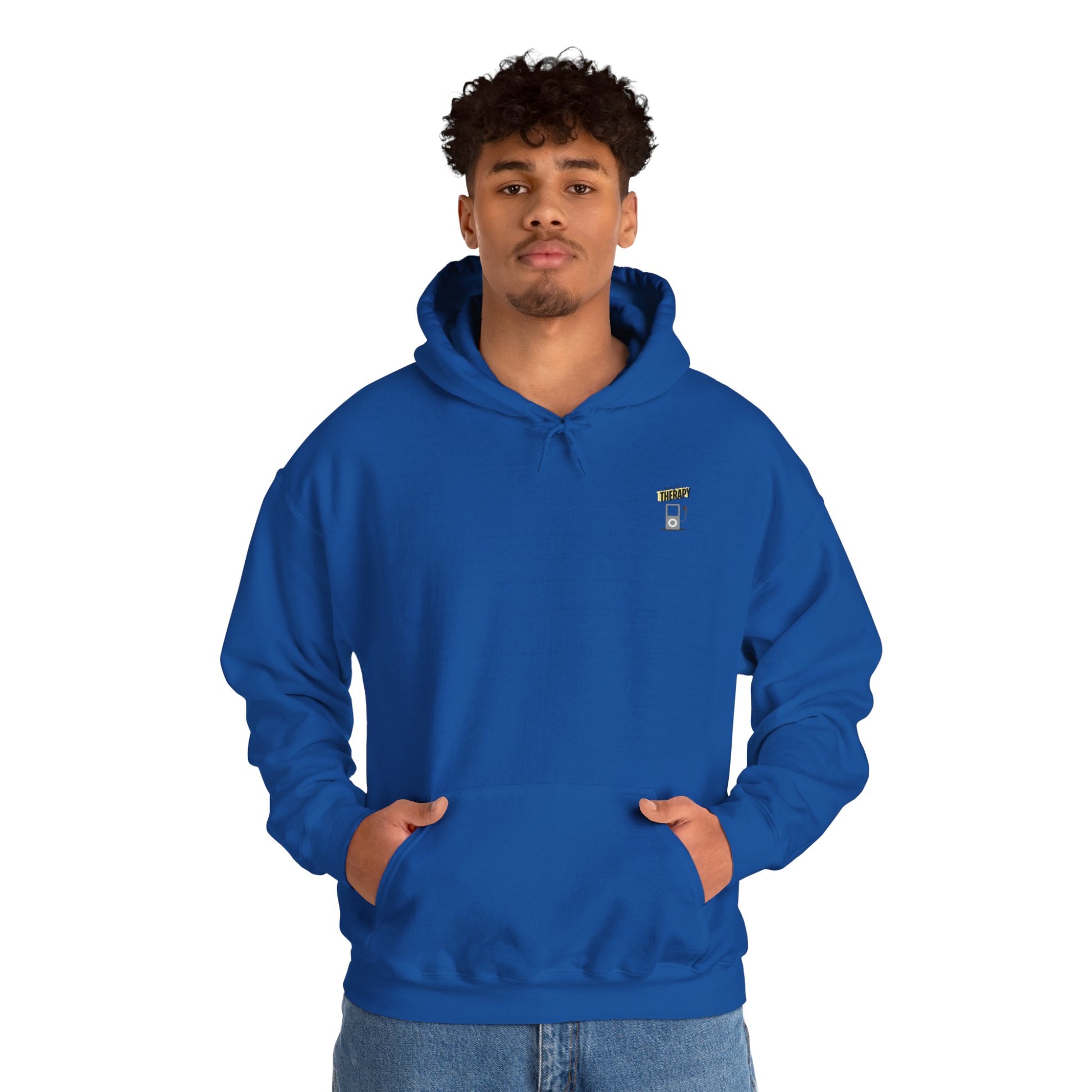 Playlist = Therapy – Cozy Hoodie – Cozy Throwback Hoodie – Cozy Retro Hoodie – Stylish Streetwear, Cozy Layering Piece, Unique Graphic Hoodie - Mixtape Hearts