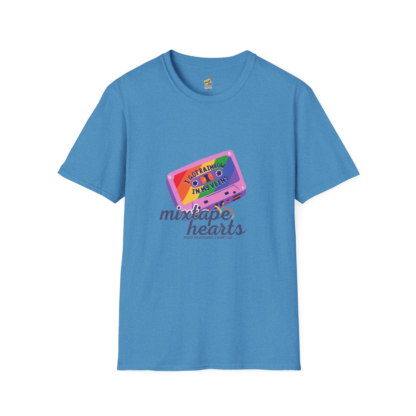 Raised on Boybands & Burnt CDs – Unisex T-Shirt– 90s Nostalgia Unisex Tee| Gift for Walkman Fans, Vintage Style Tee, Casual Wear, Concert Outfit, Unisex Apparel - Mixtape Hearts