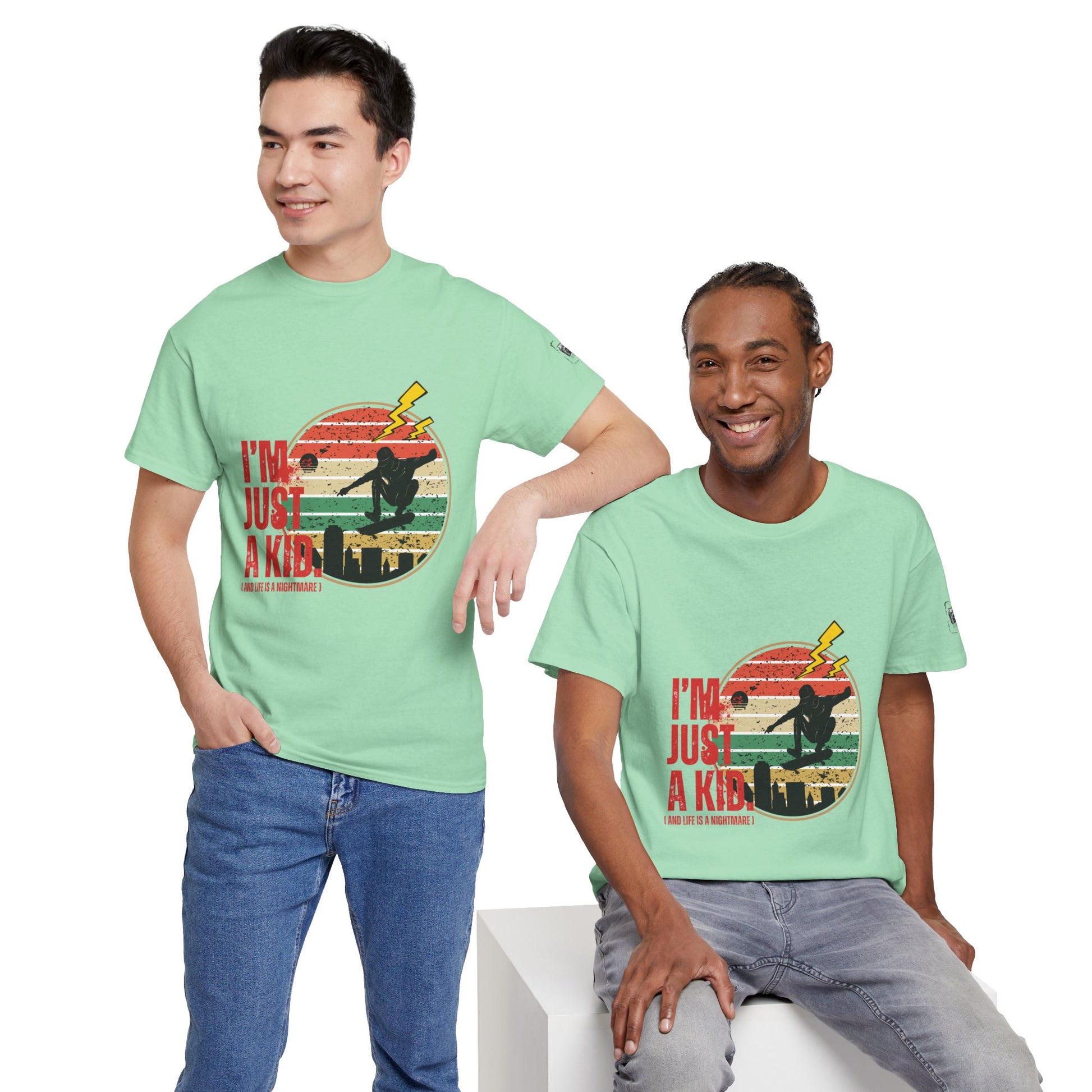 I’m Just a Kid T-Shirt – 2000s Pop Punk Graphic Tee Inspired by Simple Plan, Unisex Cotton T-Shirt, Gift for Young Explorers, Playful Design for All Ages - Mixtape Hearts
