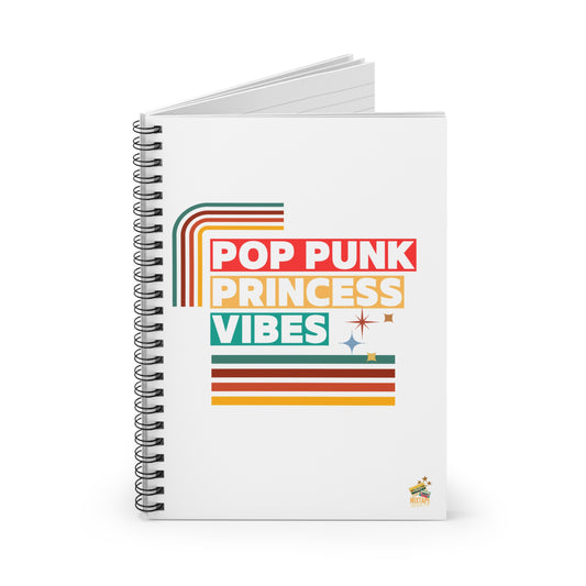 Pop Punk Princess Vibes (white) – Sad Bops Journal– Funny Fan Journal– Nostalgia-Inspired Journal - Cute Stationery, Journal for Fans, Gift for Creatives, School Supplies, Writing Journal