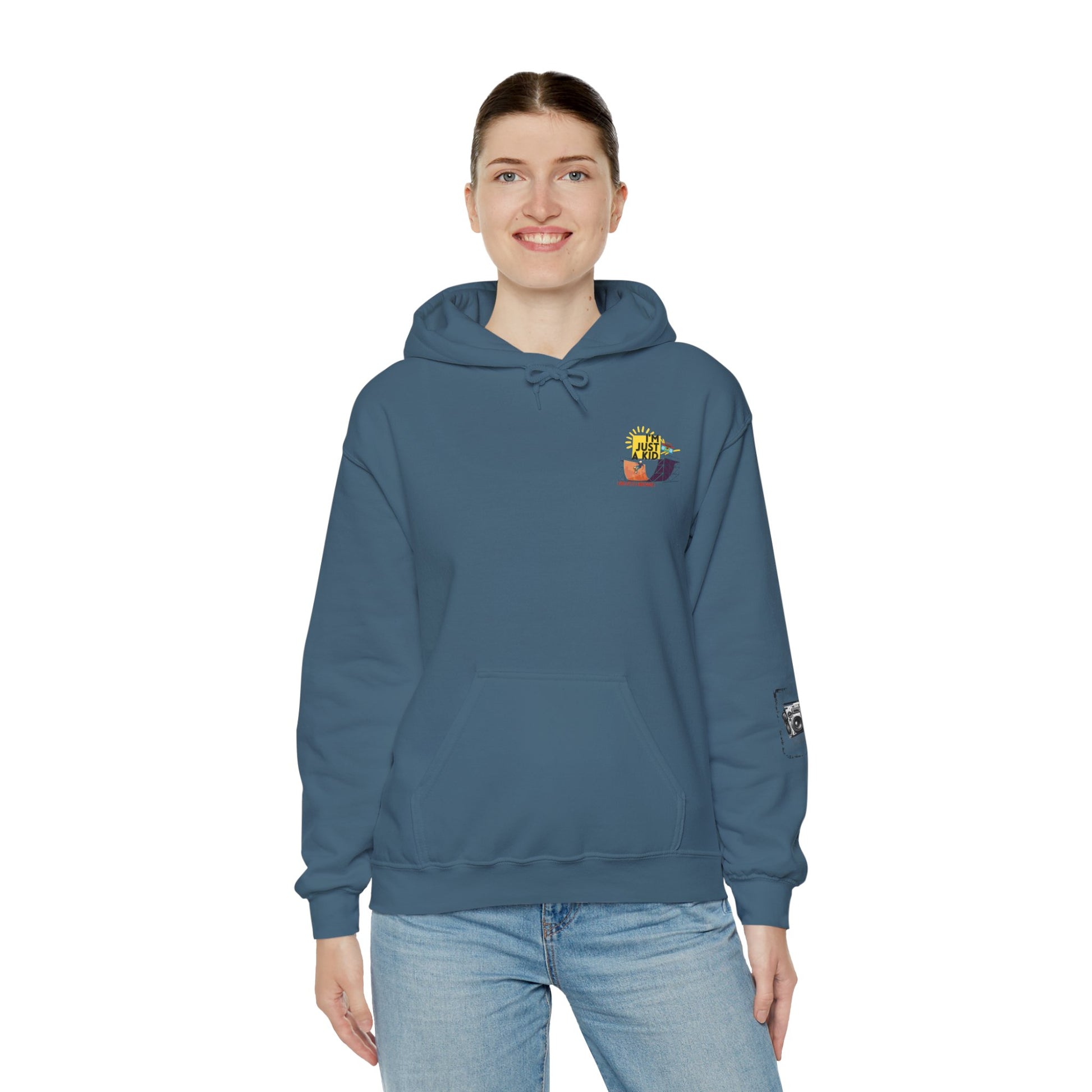 "I’m Just a Kid" Oversized Pop Punk Hoodie - Unisex Heavy Blend™ | Fun Graphic Sweatshirt, Youth Streetwear, Gifts for Boys & Girls, Birthday, Everyday Wear - Mixtape Hearts