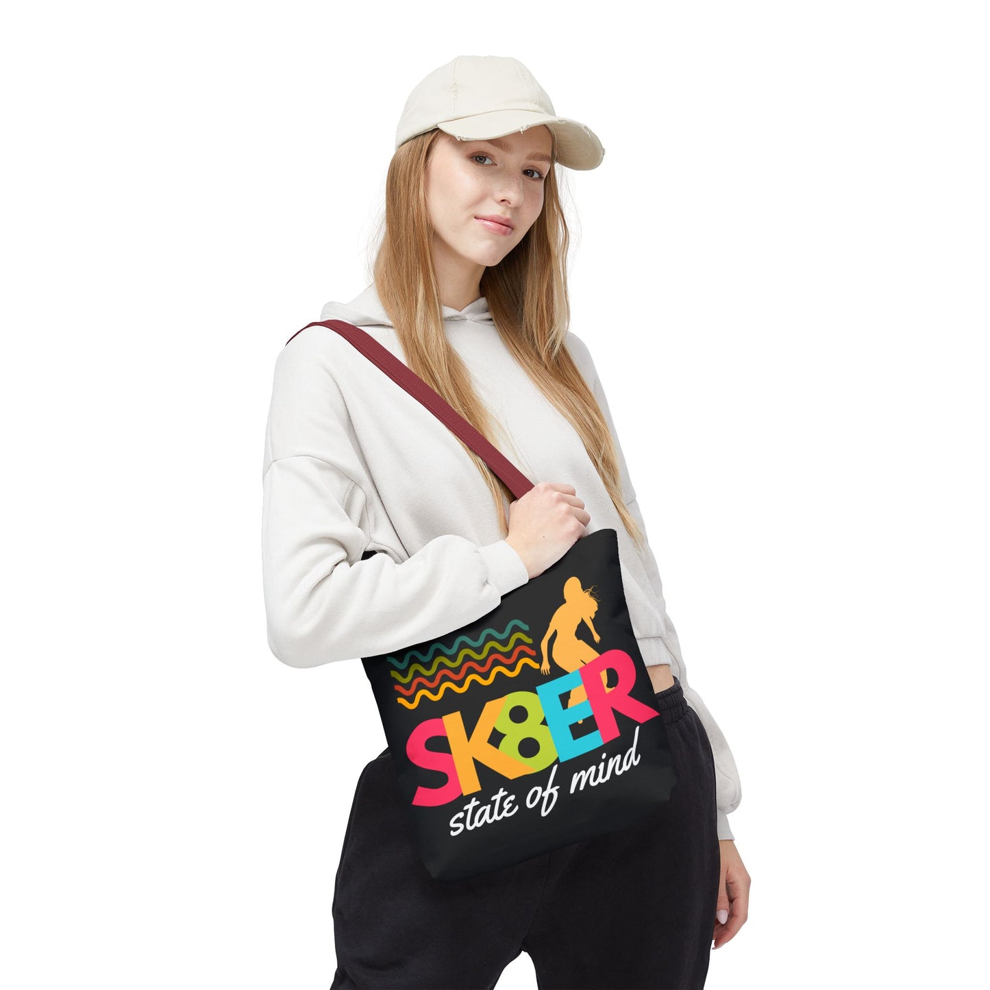 Sk8er State of Mind – Skatecore Tote Bag– Loud & Cute Tote Bag – Emotional Era Tote Bag– Retro Music Tote – Pop Music Tote Bag – Nostalgic Music Tote - Mixtape Hearts