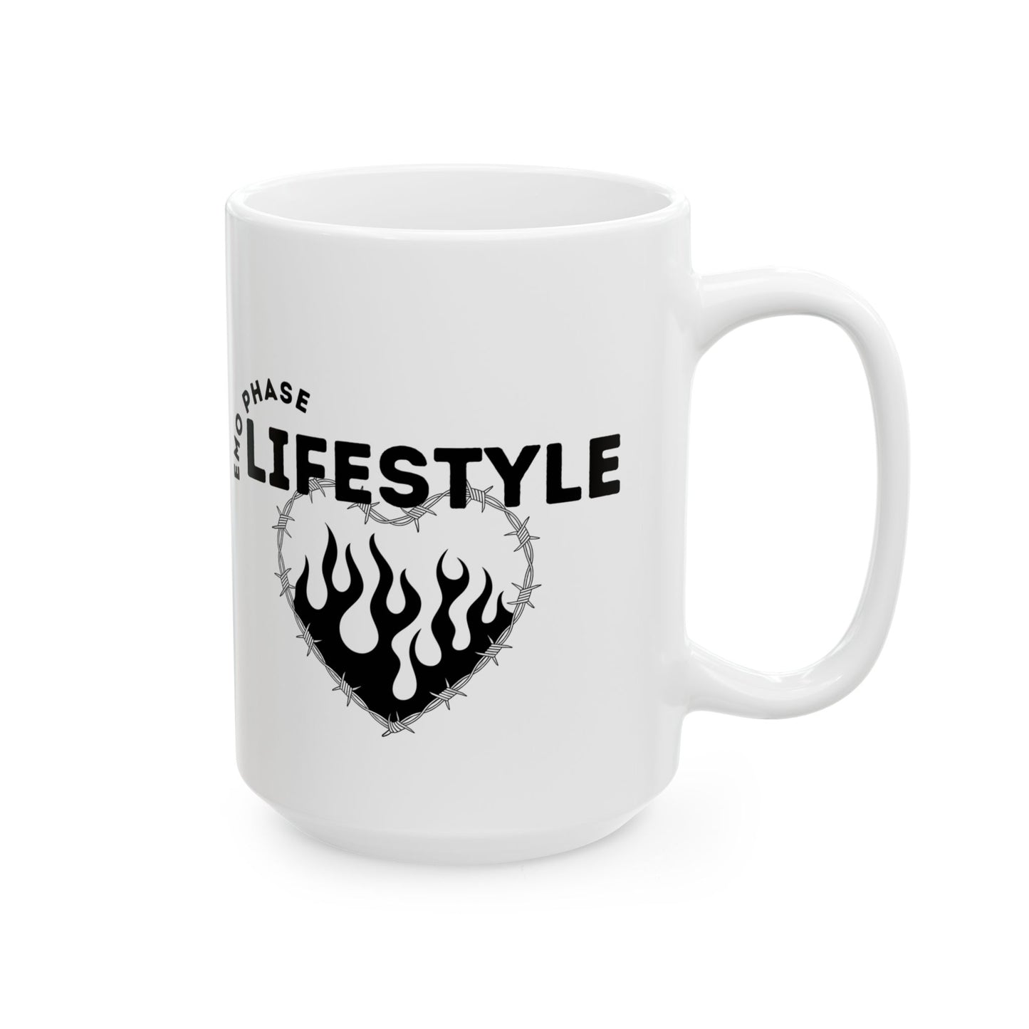 Emo Phase Lifestyle – Ceramic Mug – Nostalgic Boyband Mug – Nostalgic Boyband Mug - Unique Gift for Music Lovers, Coffee Cup, Tea Mug, Personalized Gift, Musician's Essential - Mixtape Hearts