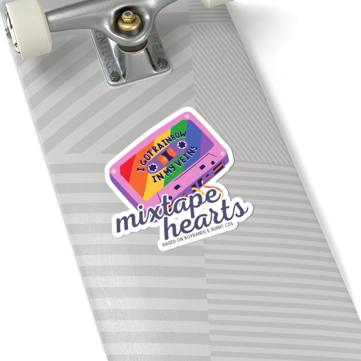 Raised on Boybands & Burnt CDs – Kiss-Cut Sticker