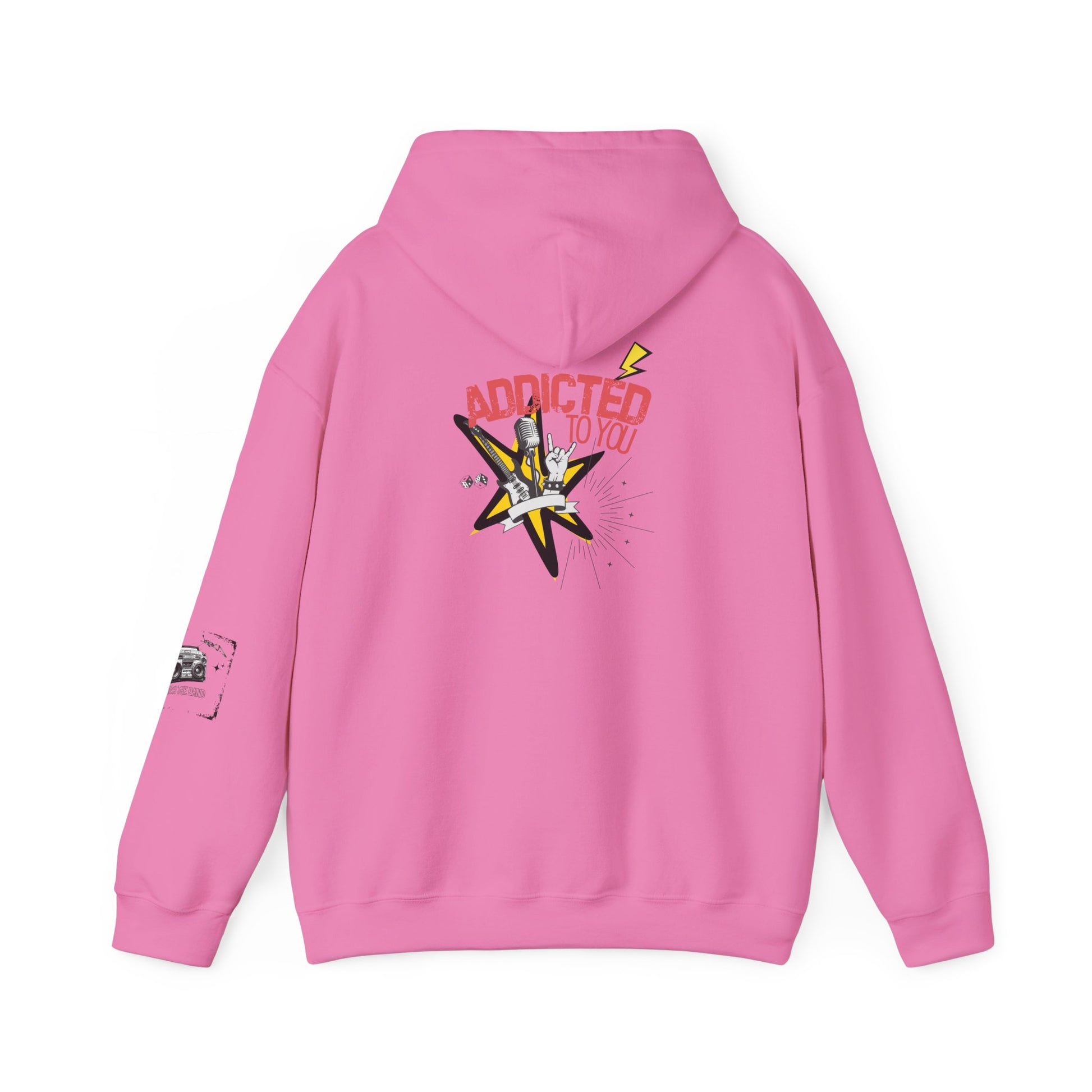 "Addicted to You" – Hoodie for the Lovesick & Lyrical - Addicted to You, Cute Gift for Her, Stylish Streetwear, Cozy Layering Piece, Unique Graphic Hoodie - Mixtape Hearts