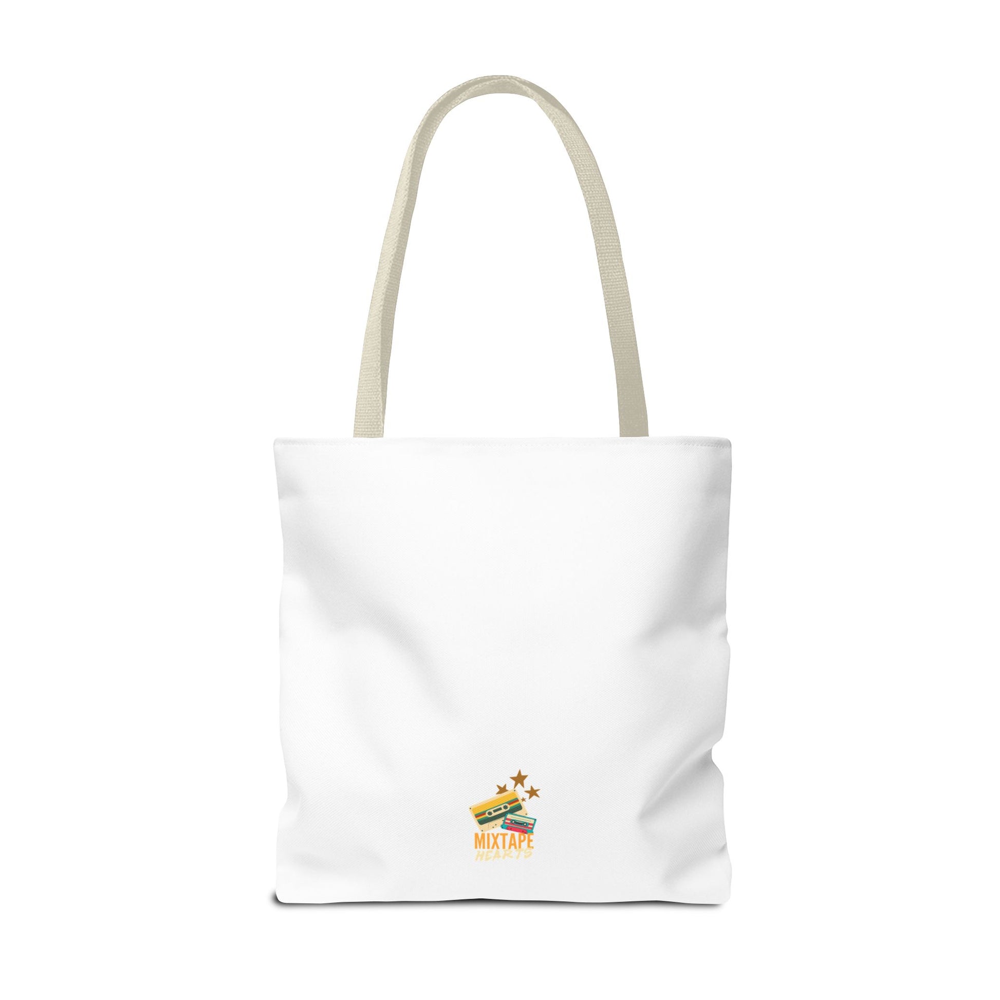 The Real MVP: My Walkman – Cassette Era Tote Bag - AOP, Fun and Stylish, Perfect for Music Lovers, Gift for Friends, Everyday Use, Beach Bag, Eco-Friendly - Mixtape Hearts
