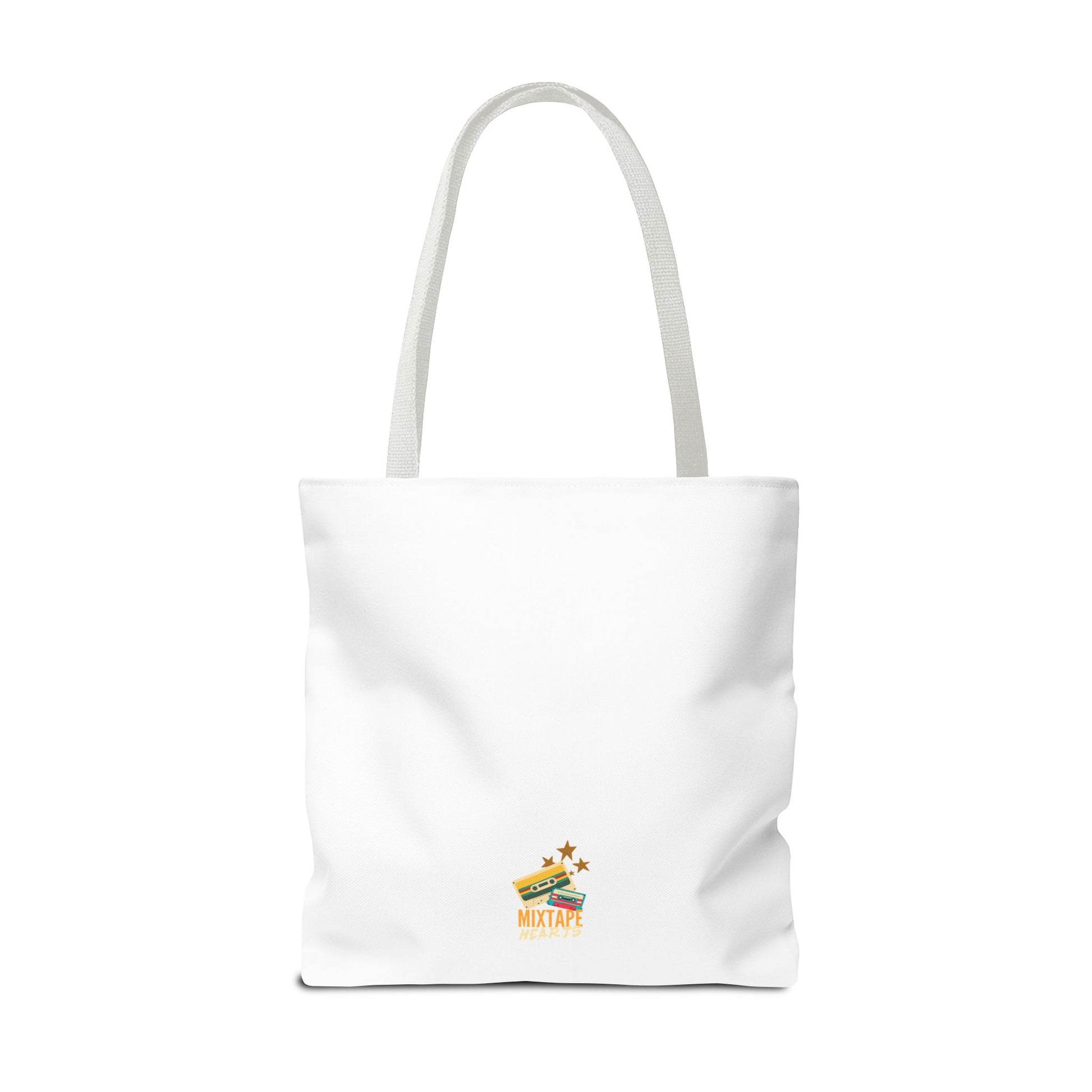The Real MVP: My Walkman – Cassette Era Tote Bag - AOP, Fun and Stylish, Perfect for Music Lovers, Gift for Friends, Everyday Use, Beach Bag, Eco-Friendly - Mixtape Hearts