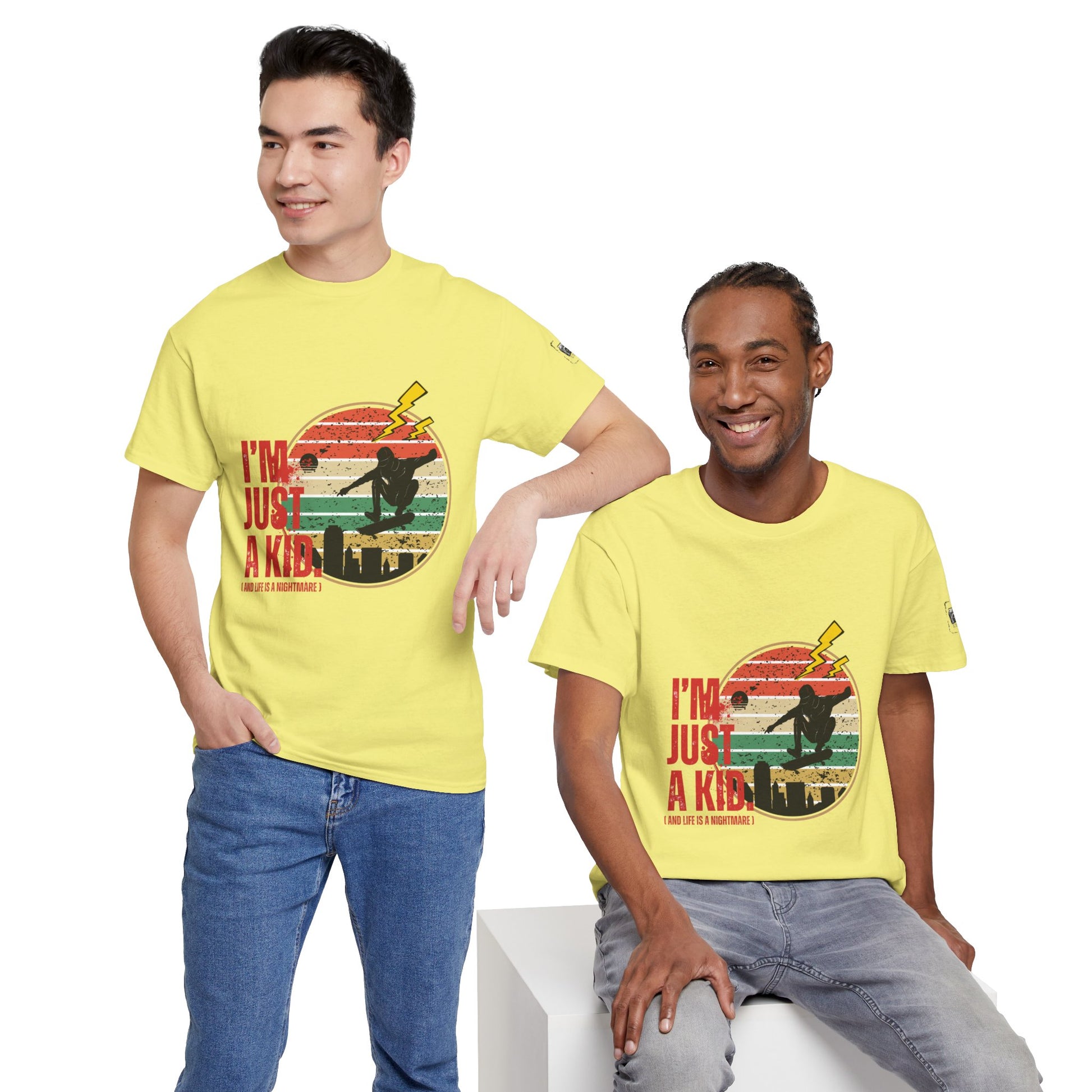 I’m Just a Kid T-Shirt – 2000s Pop Punk Graphic Tee Inspired by Simple Plan, Unisex Cotton T-Shirt, Gift for Young Explorers, Playful Design for All Ages - Mixtape Hearts