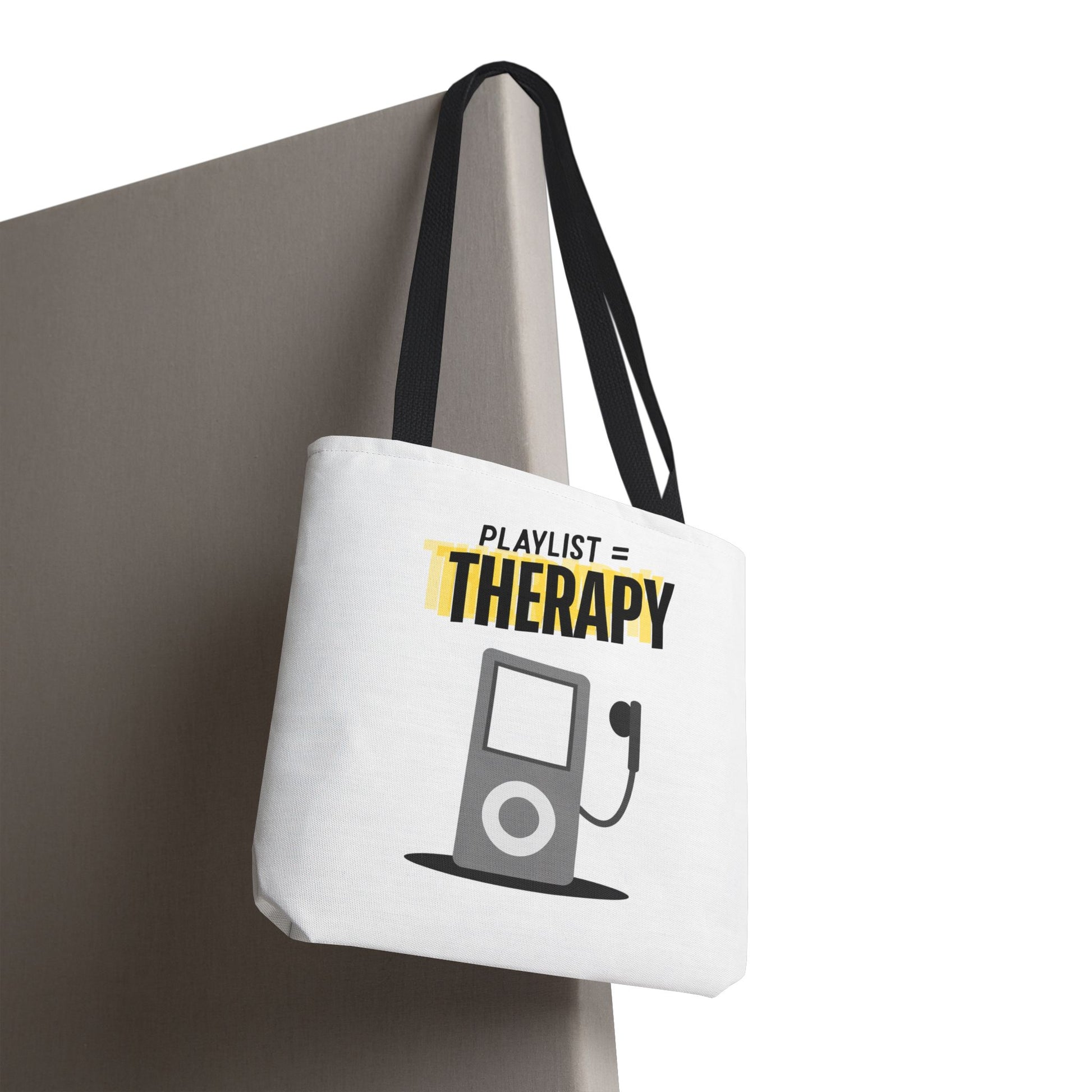 Playlist = Therapy Tote Bag – Nostalgic Music Tote, Cute Tote, Gift for Fangirls, Fan Merchandise, Artsy Bag, AOP Design - Mixtape Hearts