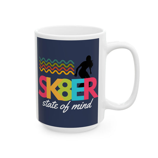 Sk8er State of Mind – Alt Energy Coffee Mug– Y2K Scene Girl Mug– Retro Music Lover Mug – Nostalgic Fangirl Mug– Vintage 90s Coffee Mug - Fun Coffee Cup for Moms, Gifts for Mother's Day, Personalized Drinkware, Funny Mama Mug, Everyday Use - Mixtape Hearts