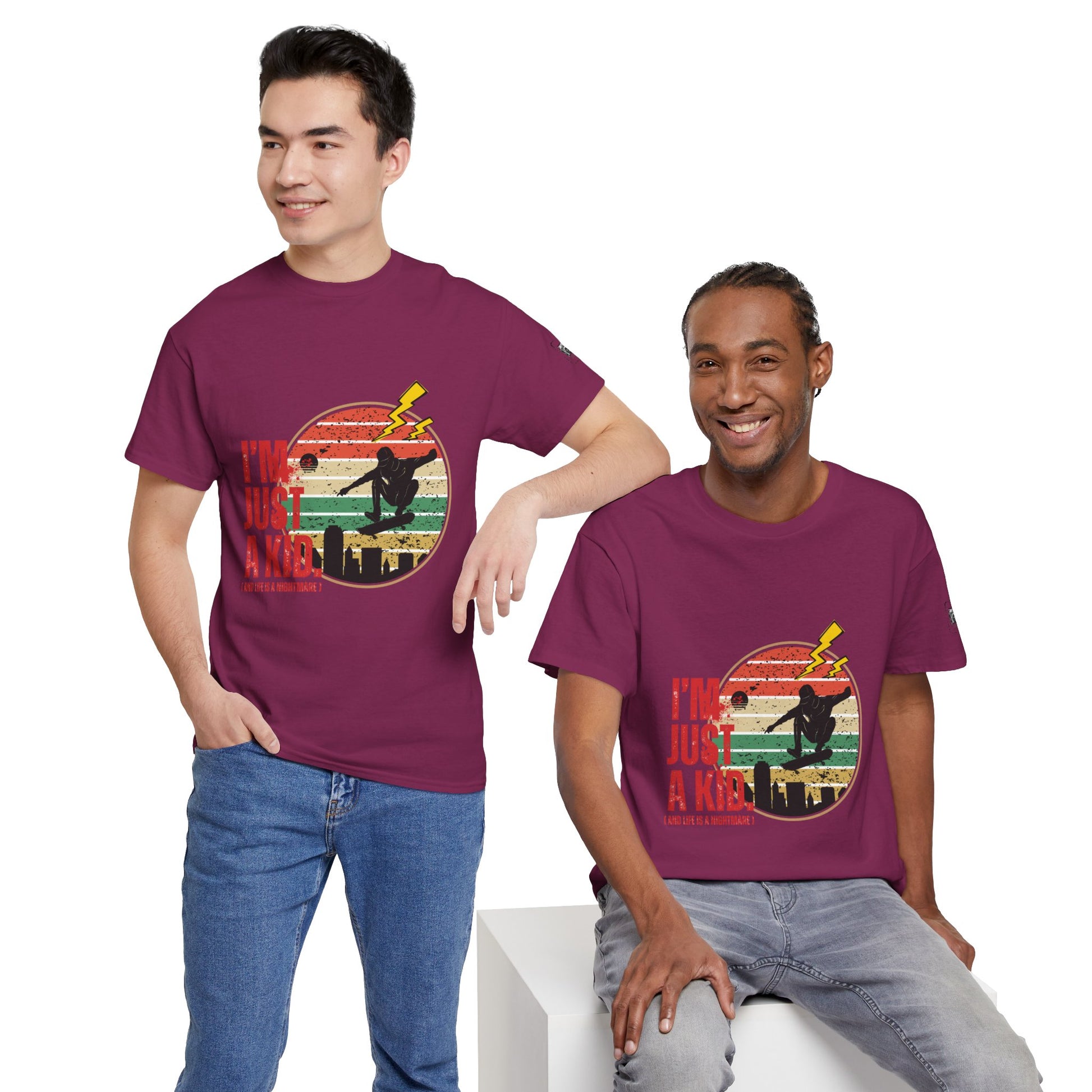 I’m Just a Kid T-Shirt – 2000s Pop Punk Graphic Tee Inspired by Simple Plan, Unisex Cotton T-Shirt, Gift for Young Explorers, Playful Design for All Ages - Mixtape Hearts