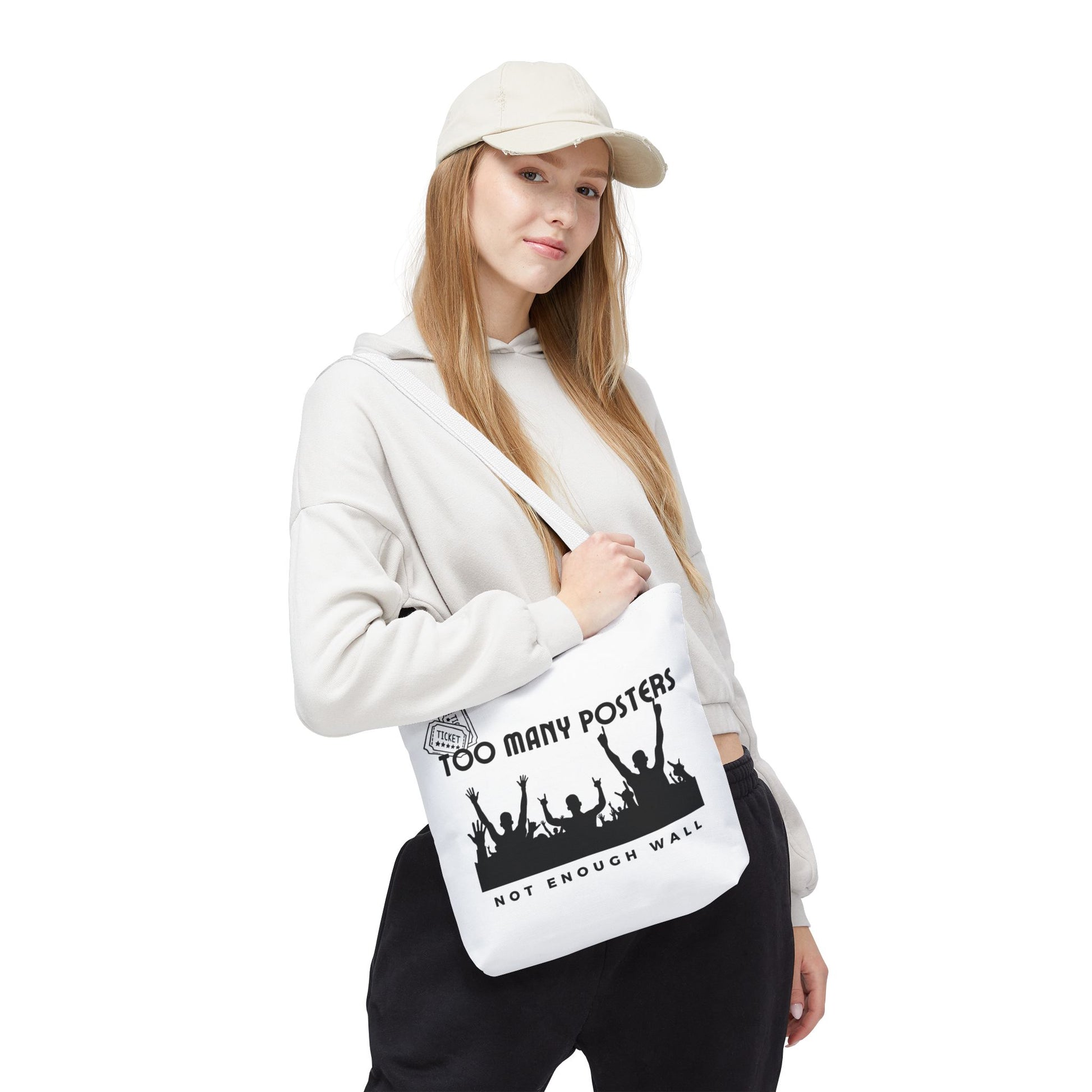 Too Many Posters, Not Enough Wall – Fangirl Era Tote Bag - AOP, Fun and Stylish, Perfect for Music Lovers, Gift for Friends, Everyday Use, Beach Bag, Eco-Friendly - Mixtape Hearts