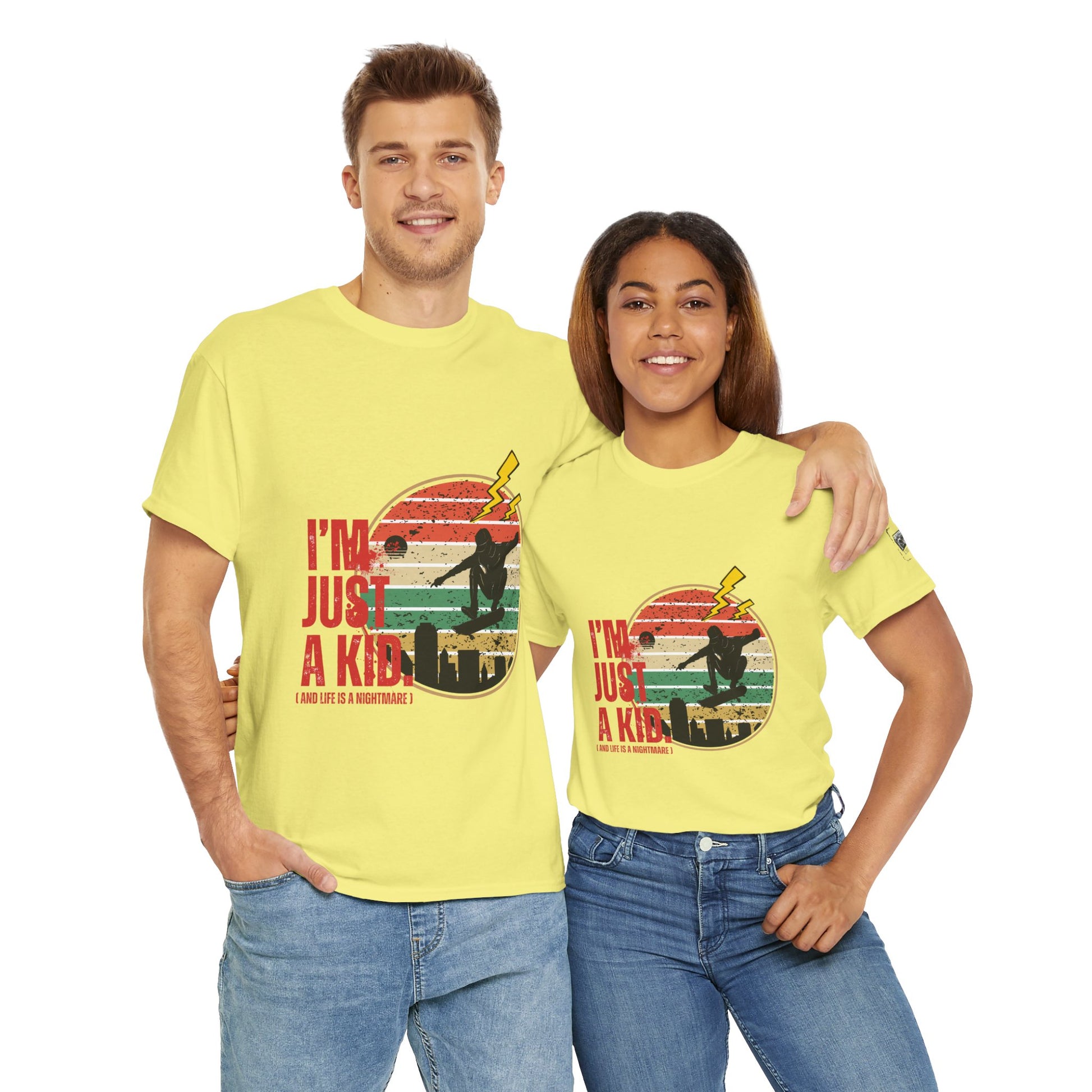 I’m Just a Kid T-Shirt – 2000s Pop Punk Graphic Tee Inspired by Simple Plan, Unisex Cotton T-Shirt, Gift for Young Explorers, Playful Design for All Ages - Mixtape Hearts