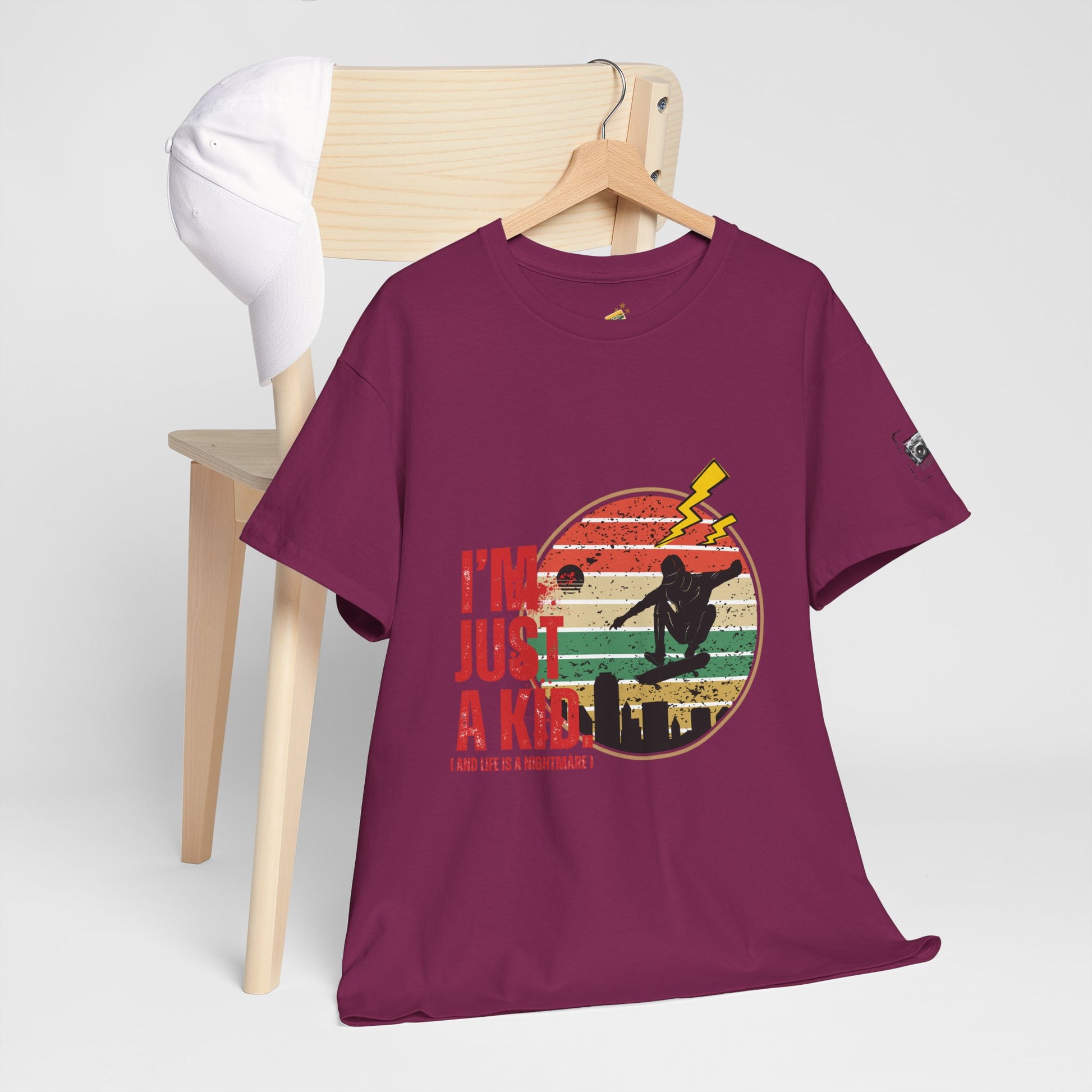 I’m Just a Kid T-Shirt – 2000s Pop Punk Graphic Tee Inspired by Simple Plan, Unisex Cotton T-Shirt, Gift for Young Explorers, Playful Design for All Ages - Mixtape Hearts