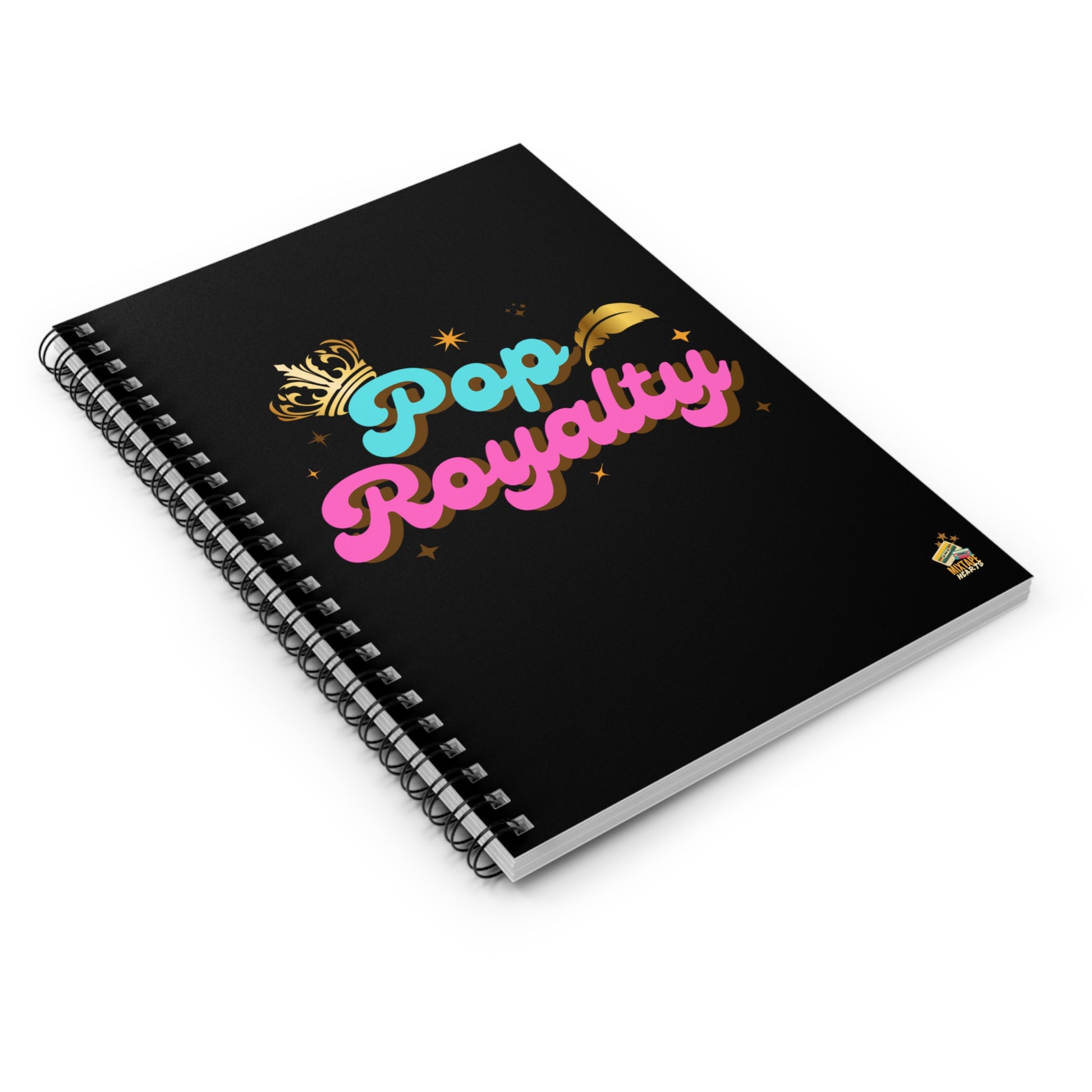 Pop Royalty – Lined Notebook– Sad Bops Journal– Funny Fan Journal– Nostalgia-Inspired Journal - Cute Stationery, Journal for Fans, Gift for Creatives, School Supplies, Writing Journal - Mixtape Hearts