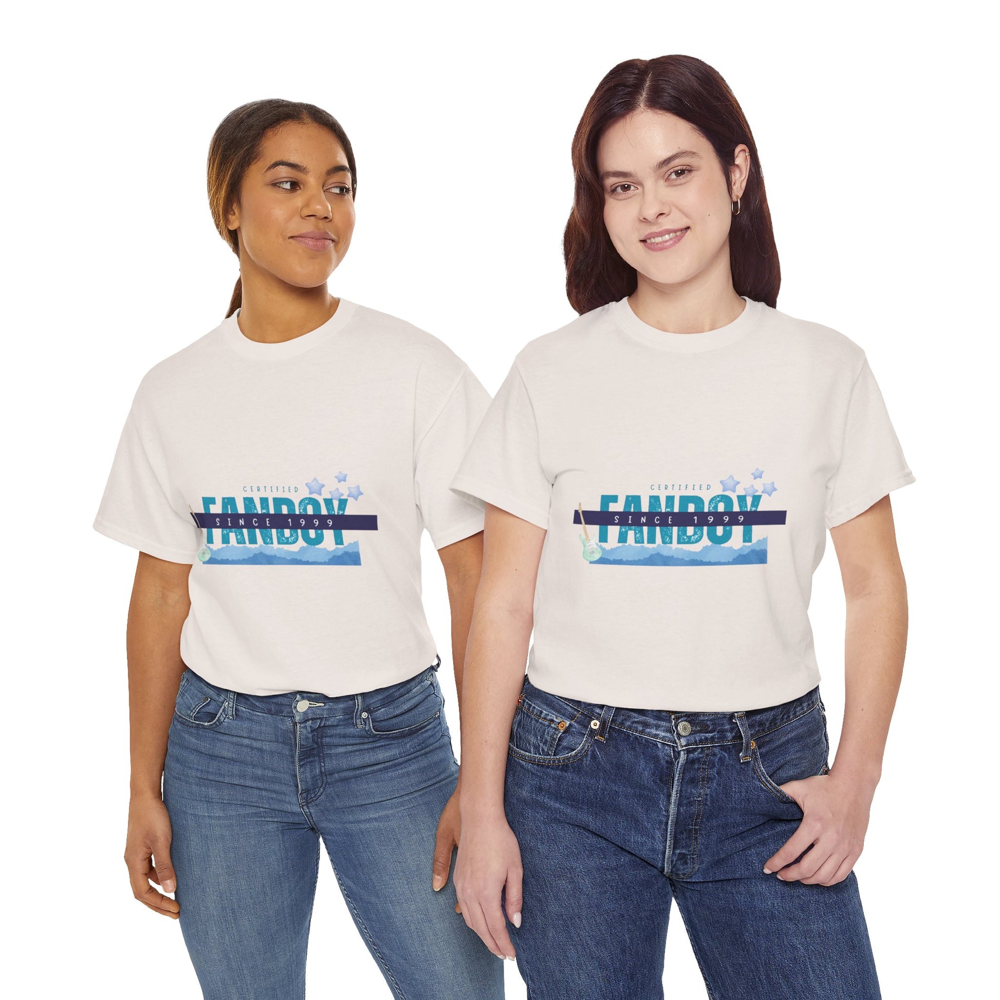 Certified Fanboy Since 1999 – Retro Pop Music Tee, Casual Tee, Graphic T-Shirt, Gift for Fans, Summer Wear, Everyday Comfort - Mixtape Hearts
