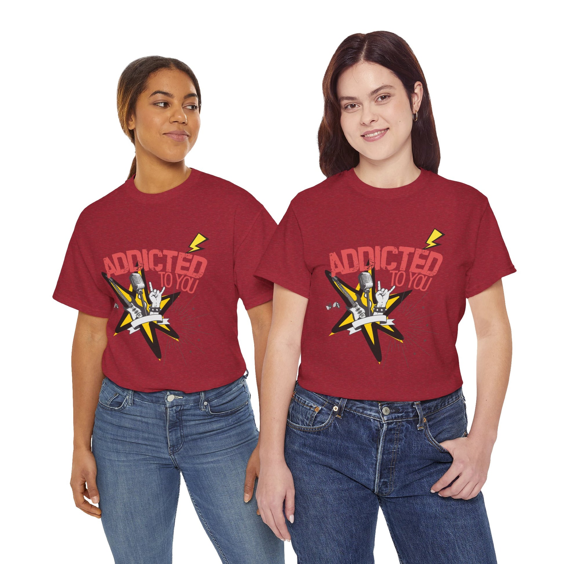 "Addicted to You" – Sad Songs & Soft Cotton Tee | Casual Graphic Tee, Gift for Music Lovers, Trendy Streetwear, Comfortable Everyday Wear, [...] - Mixtape Hearts