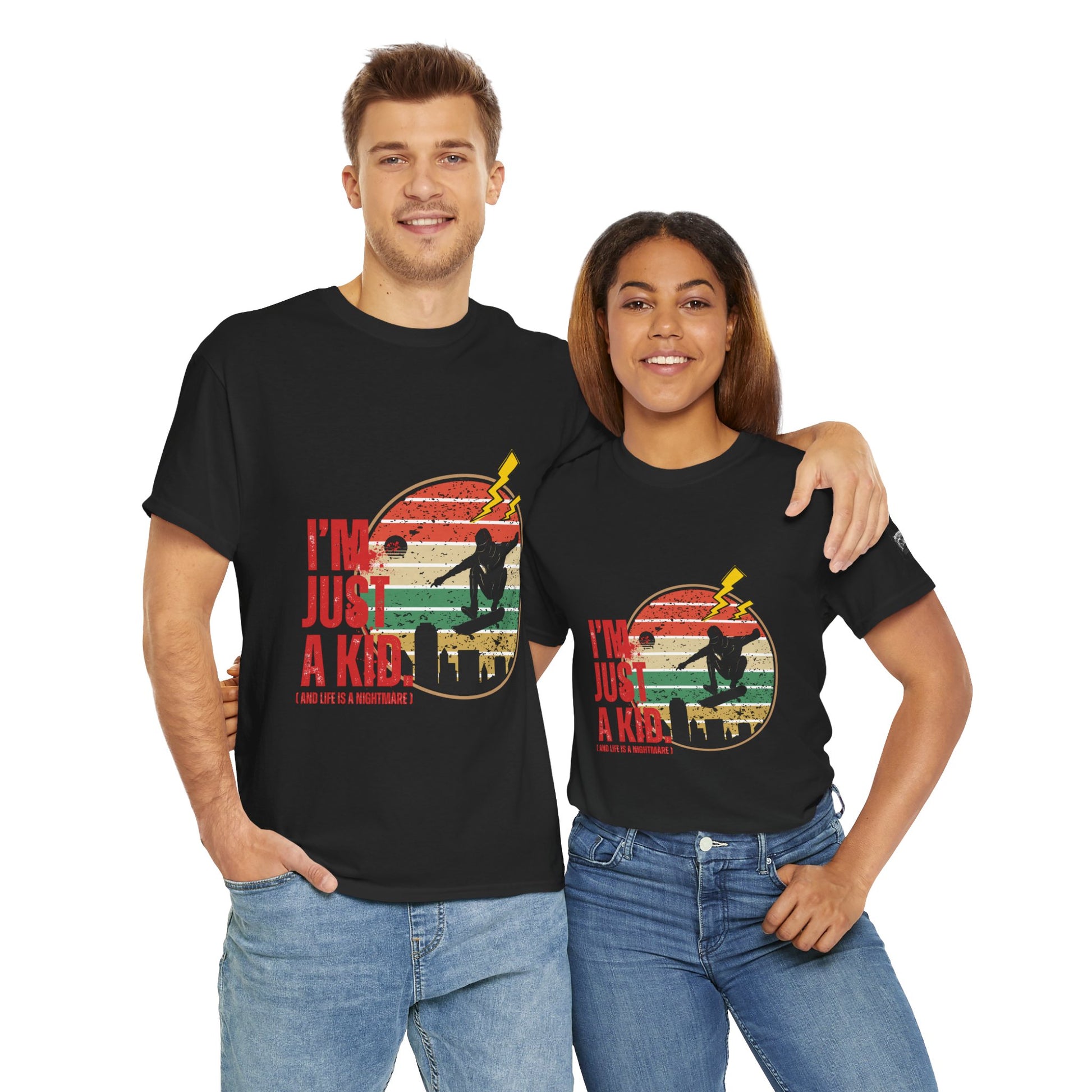 I’m Just a Kid T-Shirt – 2000s Pop Punk Graphic Tee Inspired by Simple Plan, Unisex Cotton T-Shirt, Gift for Young Explorers, Playful Design for All Ages - Mixtape Hearts