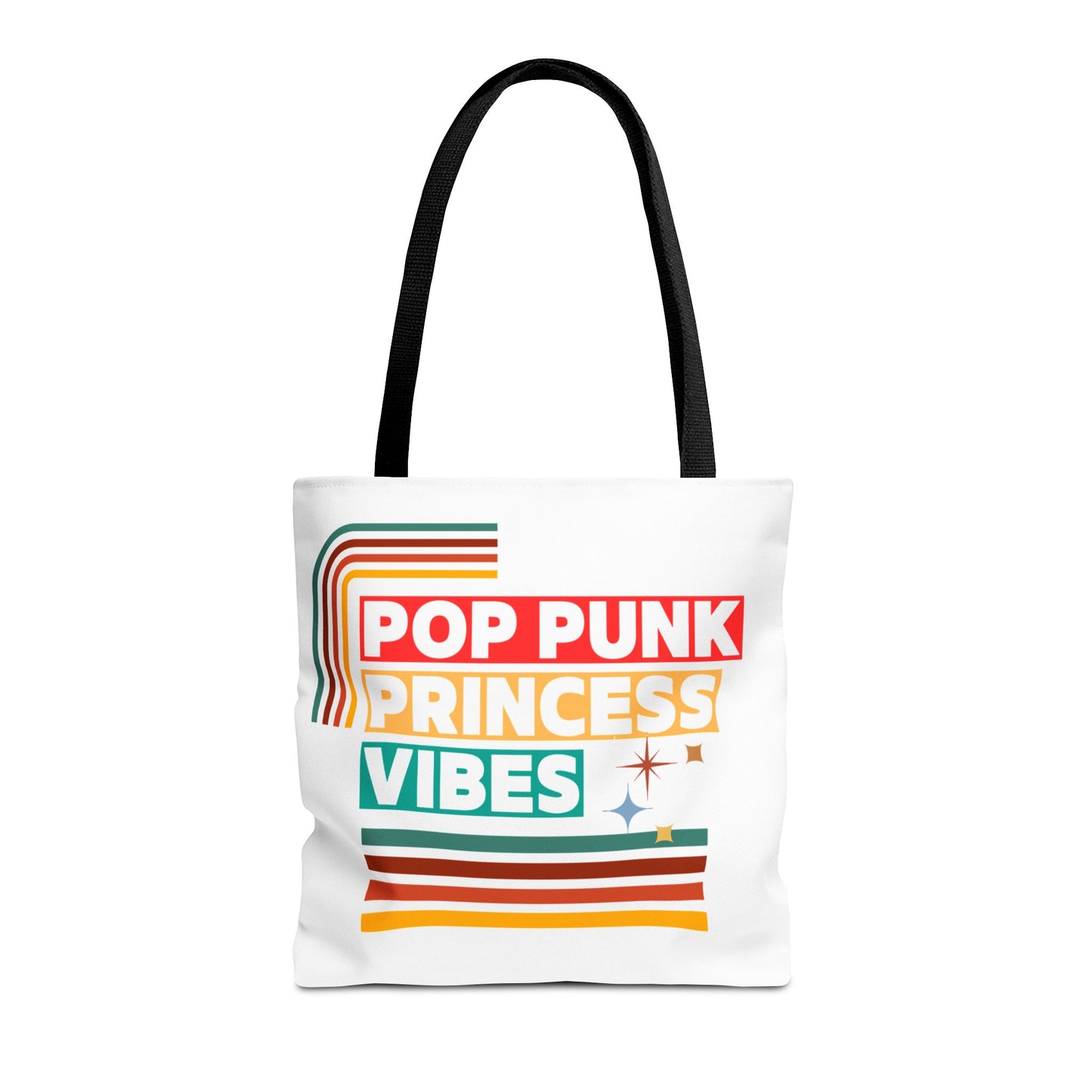 Pop Punk Princess Vibes – Loud & Cute Tote Bag– Emotional Era Tote Bag - AOP, Fun and Stylish, Perfect for Music Lovers, Gift for Friends, Everyday Use, Beach Bag, Eco-Friendly - Mixtape Hearts