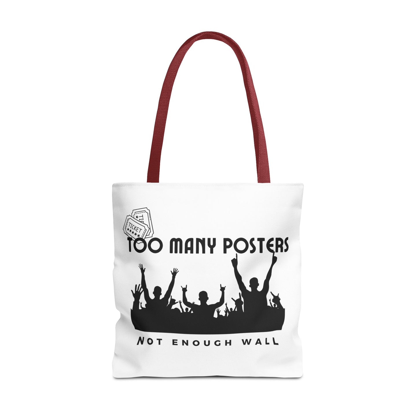 Too Many Posters, Not Enough Wall – Fangirl Era Tote Bag - AOP, Fun and Stylish, Perfect for Music Lovers, Gift for Friends, Everyday Use, Beach Bag, Eco-Friendly - Mixtape Hearts