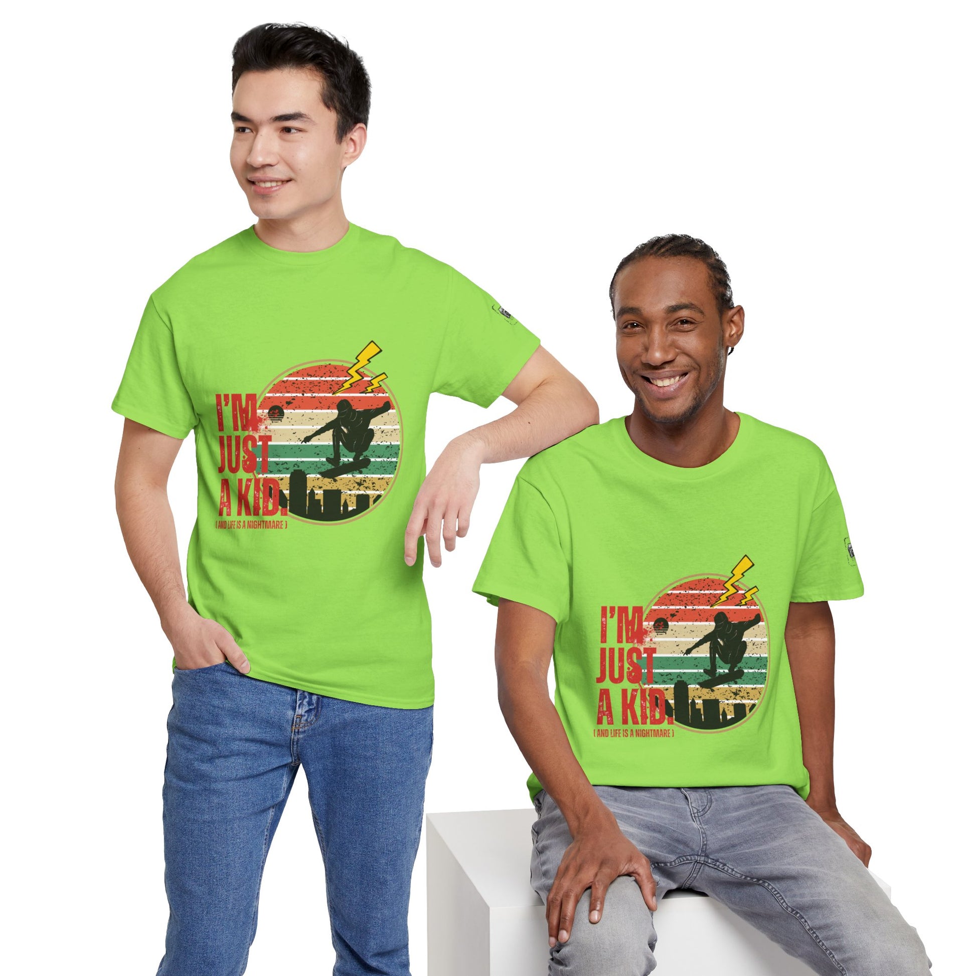I’m Just a Kid T-Shirt – 2000s Pop Punk Graphic Tee Inspired by Simple Plan, Unisex Cotton T-Shirt, Gift for Young Explorers, Playful Design for All Ages - Mixtape Hearts