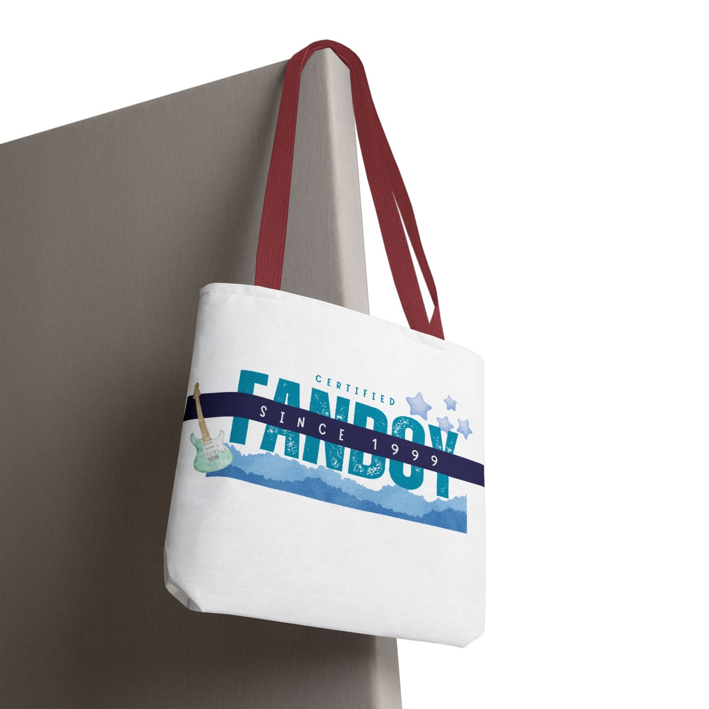 Certified Fanboy Since 1999 – Pop Music Tote Bag– Nostalgic Music Tote, Cute Tote, Gift for Fangirls, Fan Merchandise, Artsy Bag, AOP Design - Mixtape Hearts