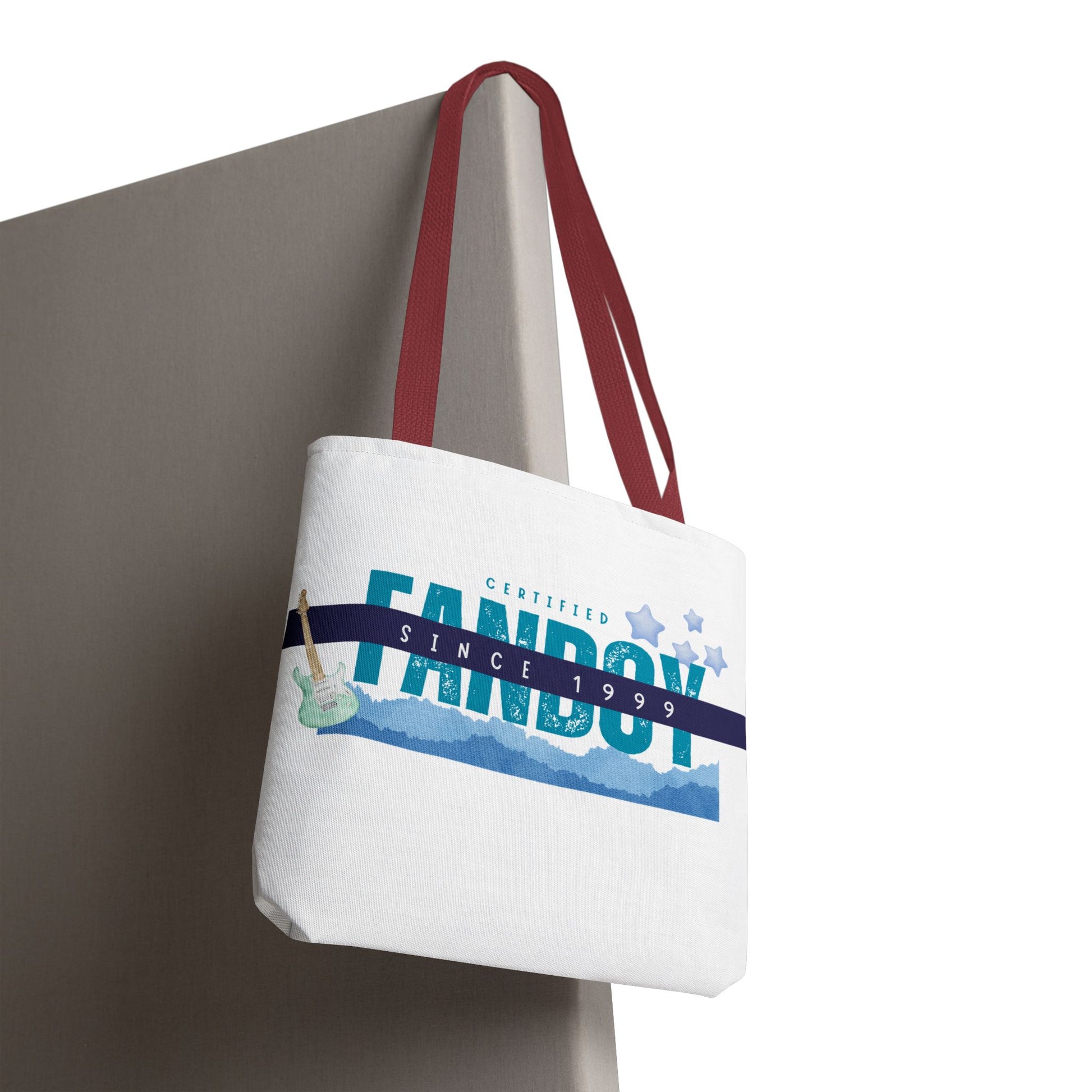 Certified Fanboy Since 1999 – Pop Music Tote Bag– Nostalgic Music Tote, Cute Tote, Gift for Fangirls, Fan Merchandise, Artsy Bag, AOP Design - Mixtape Hearts