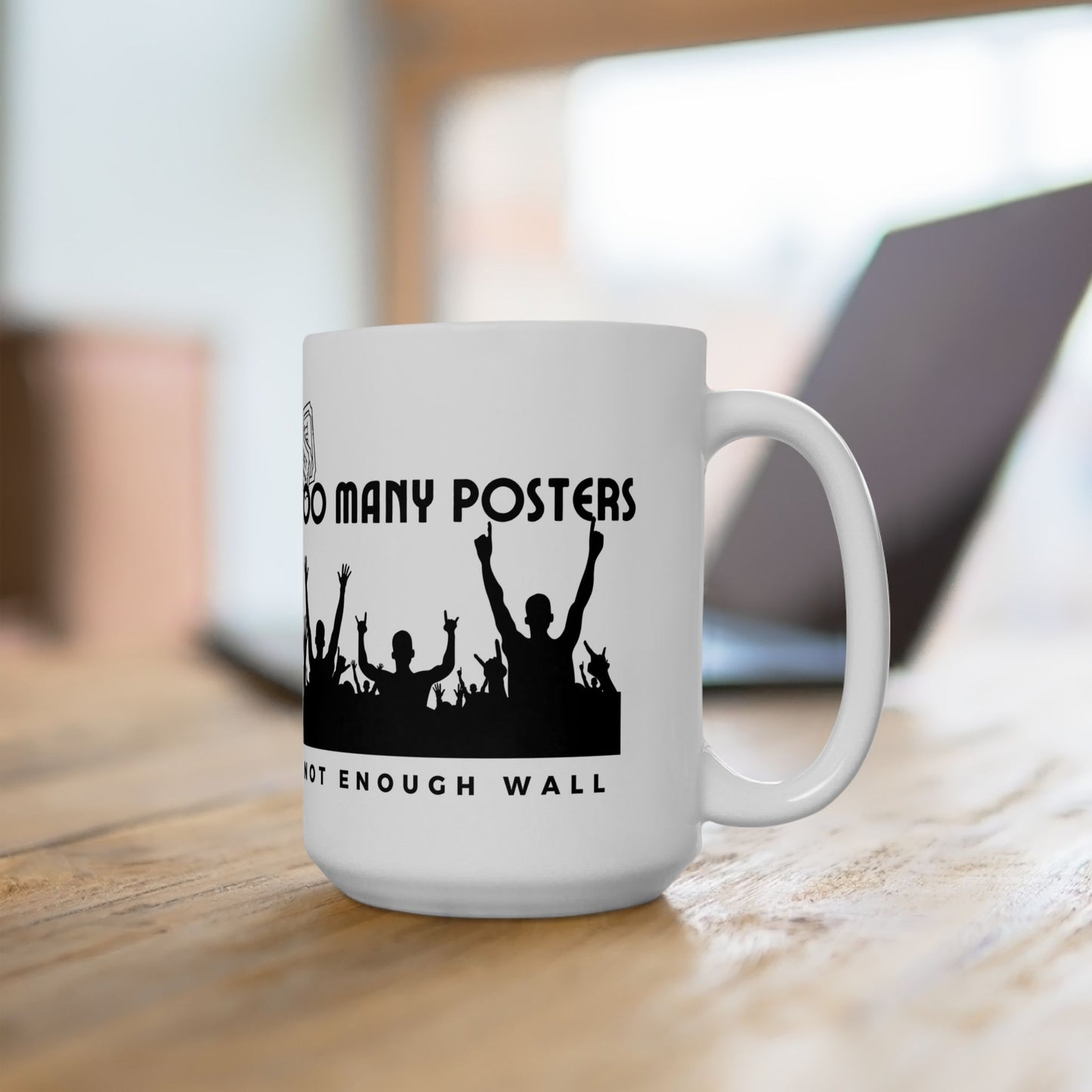 Too Many Posters, Not Enough Wall – Nostalgic Fangirl Mug– Vintage 90s Coffee Mug - Fun Coffee Cup for Moms, Gifts for Mother's Day, Personalized Drinkware, Funny Mama Mug, Everyday Use - Mixtape Hearts