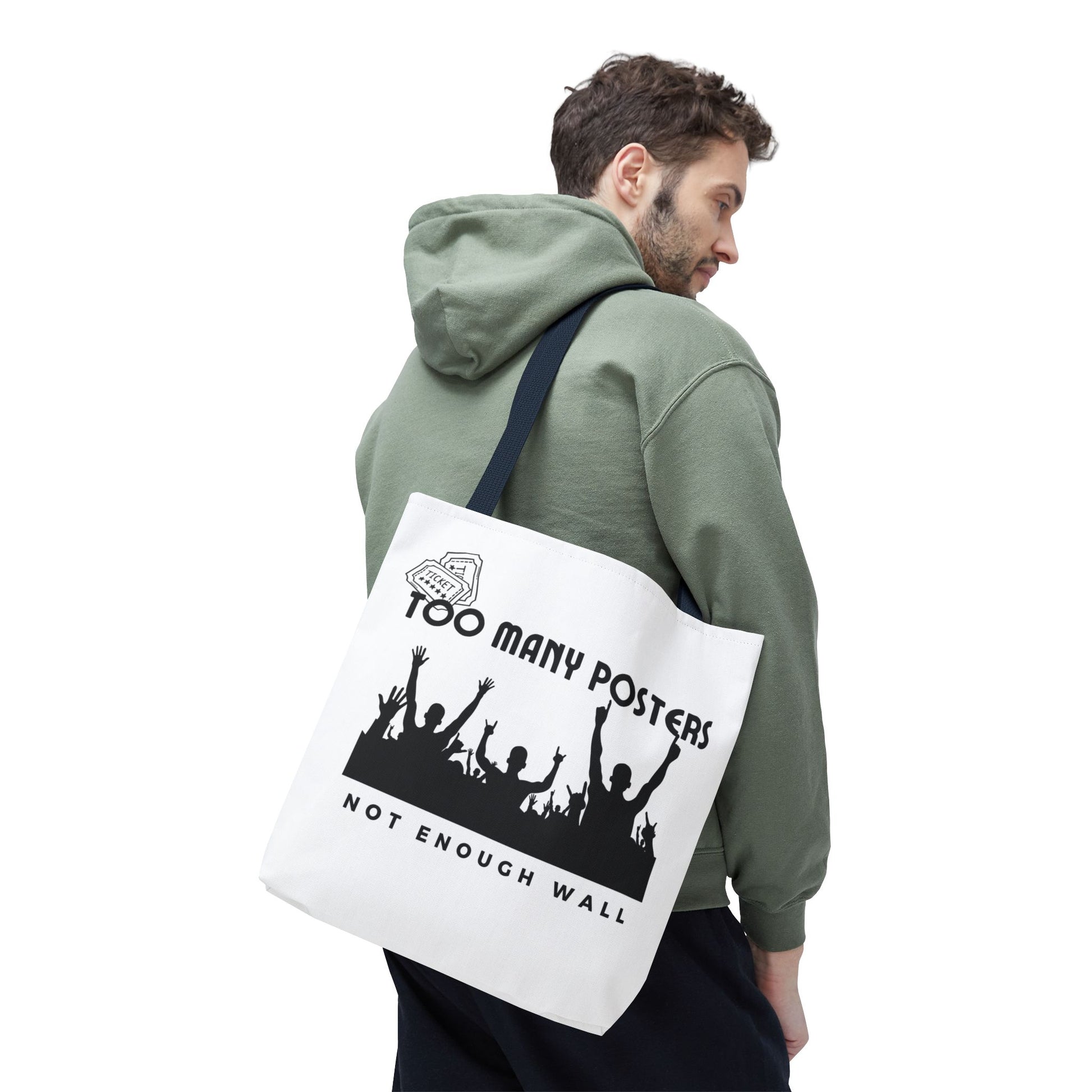Too Many Posters, Not Enough Wall – Fangirl Era Tote Bag - AOP, Fun and Stylish, Perfect for Music Lovers, Gift for Friends, Everyday Use, Beach Bag, Eco-Friendly - Mixtape Hearts