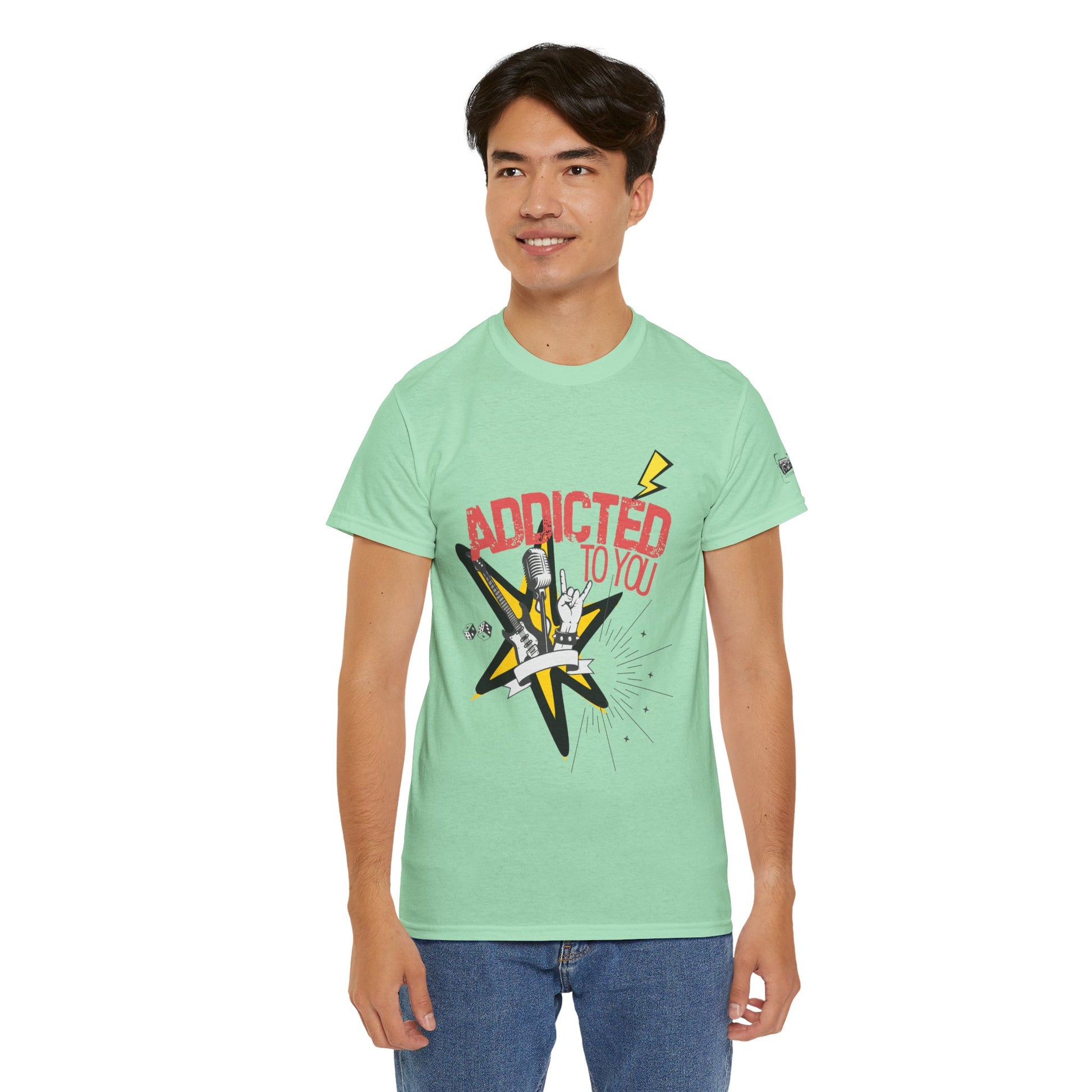"Addicted to You" – Sad Songs & Soft Cotton Tee | Casual Graphic Tee, Gift for Music Lovers, Trendy Streetwear, Comfortable Everyday Wear, [...] - Mixtape Hearts