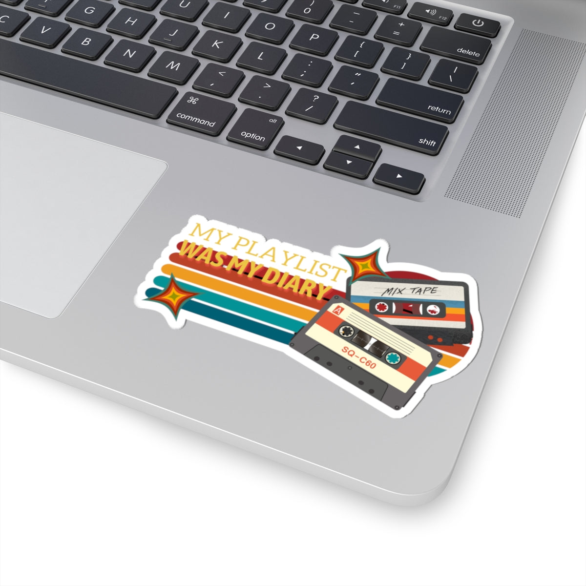 My Playlist Was My Diary – Emo Pop Nostalgia Sticker– Retro 90s Music Sticker, Retro Music Stickers, Laptop Decor, Gift for Music Lovers, Trendy Stickers, Fun Gift Ideas - Mixtape Hearts