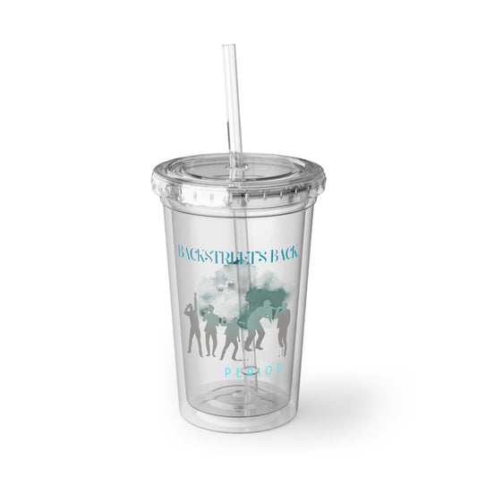 90s Boyband Acrylic Cup with Straw, Great for Parties, Gifts, Summer, Home Decor, Eco-Friendly Drinkware - Mixtape Hearts