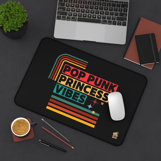 Pop Punk Princess Vibes – Alt Girl Desk Mat– Y2K Emo Desk Mat – Pop Culture Desk Mat – Retro 90s Desk Mat, Vintage Walkman Design, Cute Office Decor, Gift for Music Lovers, Retro Accessories, Home Workspace - Mixtape Hearts