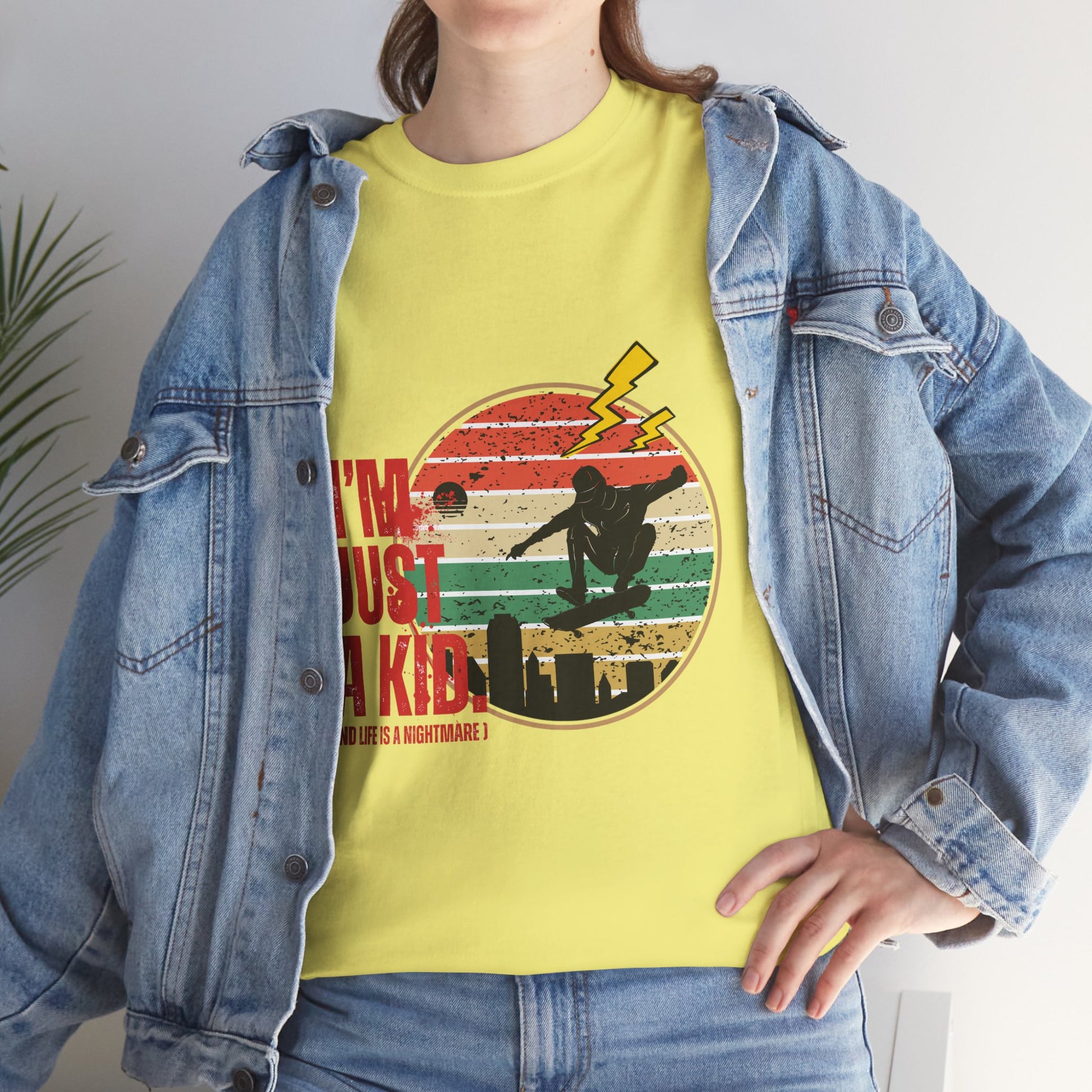 I’m Just a Kid T-Shirt – 2000s Pop Punk Graphic Tee Inspired by Simple Plan, Unisex Cotton T-Shirt, Gift for Young Explorers, Playful Design for All Ages - Mixtape Hearts